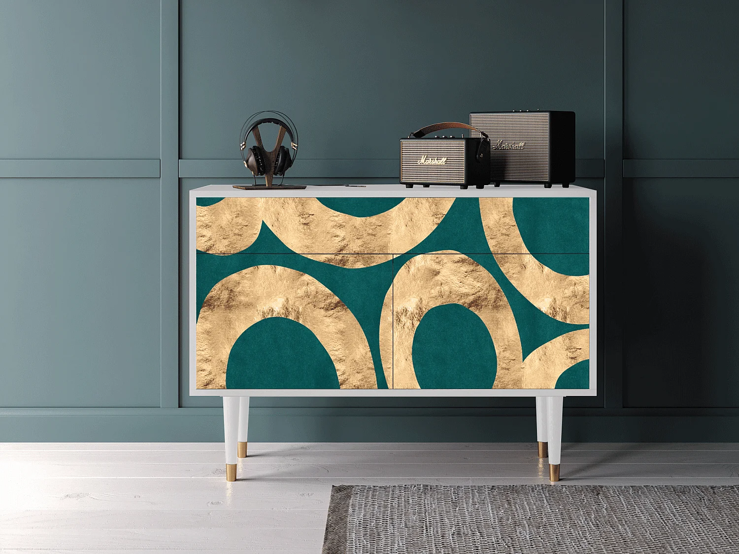 Aparador - 115x85x48 cm - BS4 - Zircon Sphere, Branco