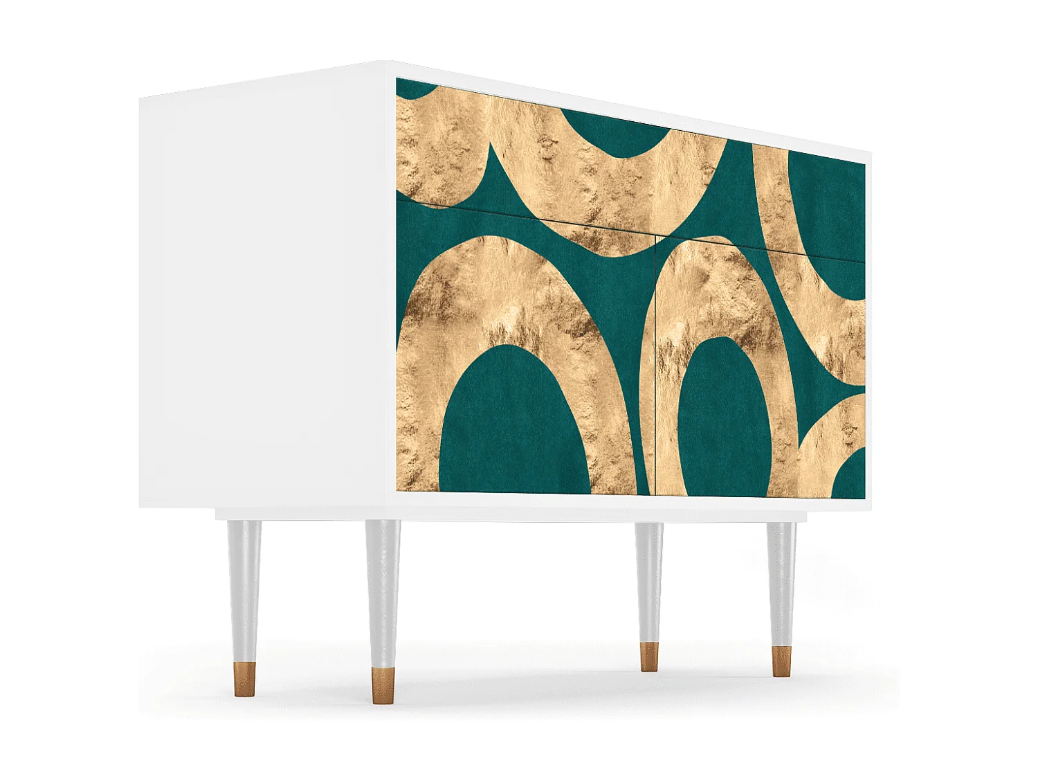 Kredens - 115x85x48 cm - BS4 - Zircon Sphere, Biały