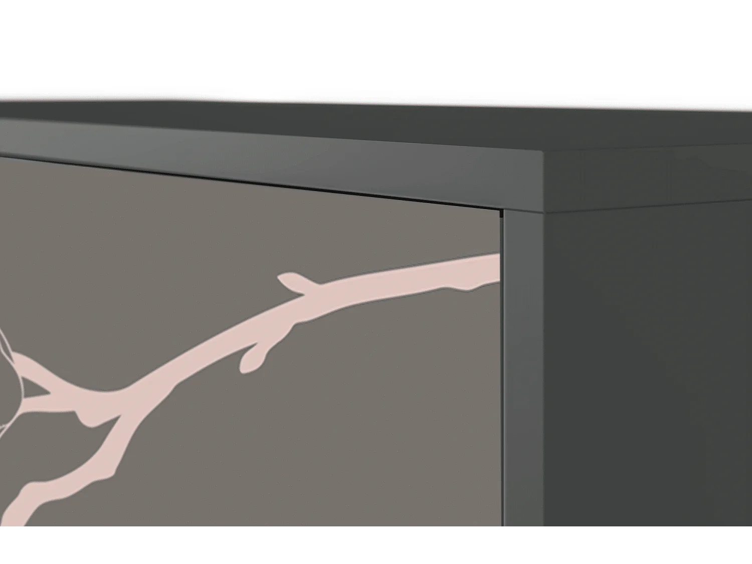 Kredens - 115х84х41 cm - S3 - Cherry Blossom, Antracyt