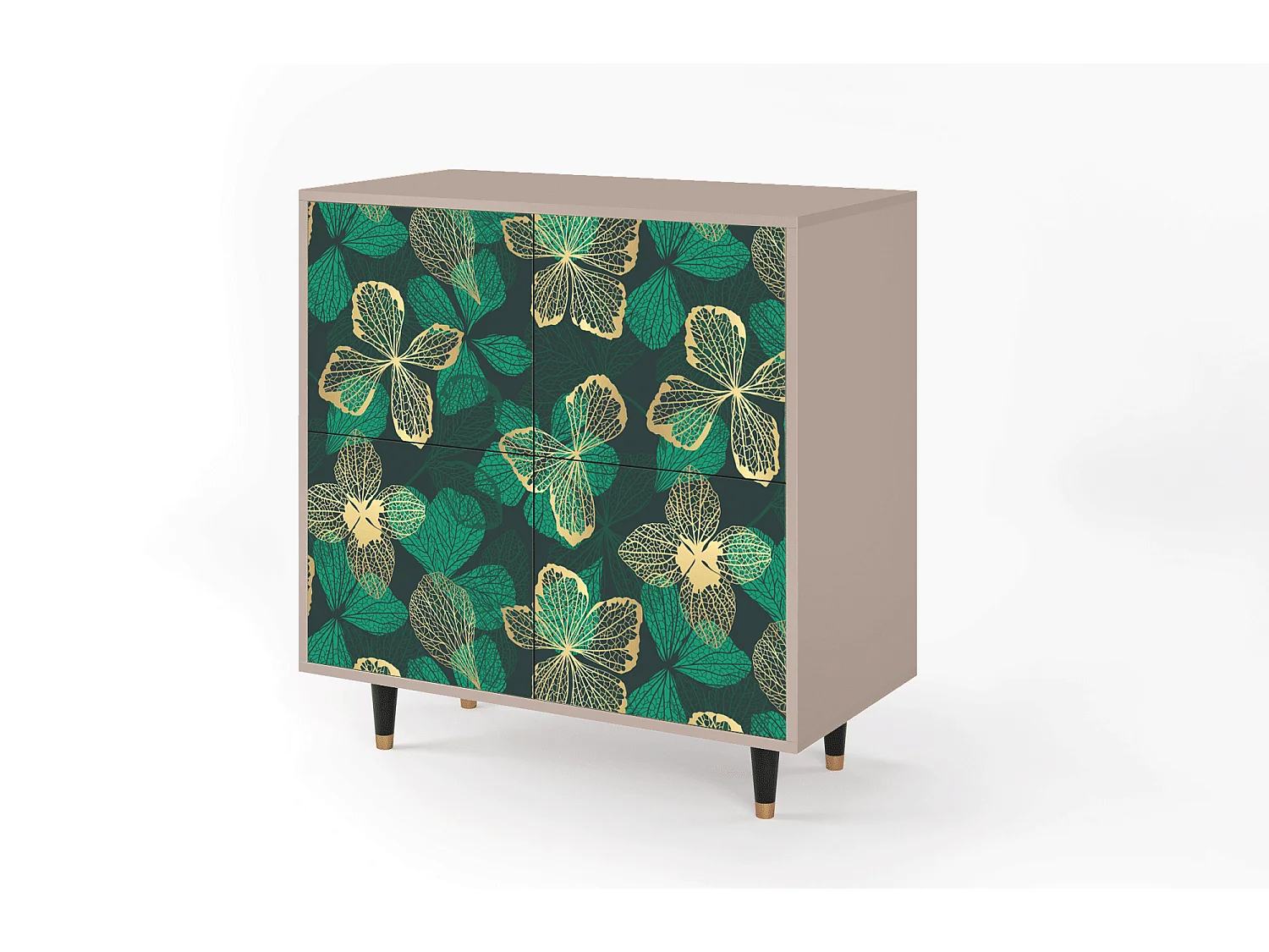 Buffet - 94x96x48 cm - BS3 - Green Flower, Latte