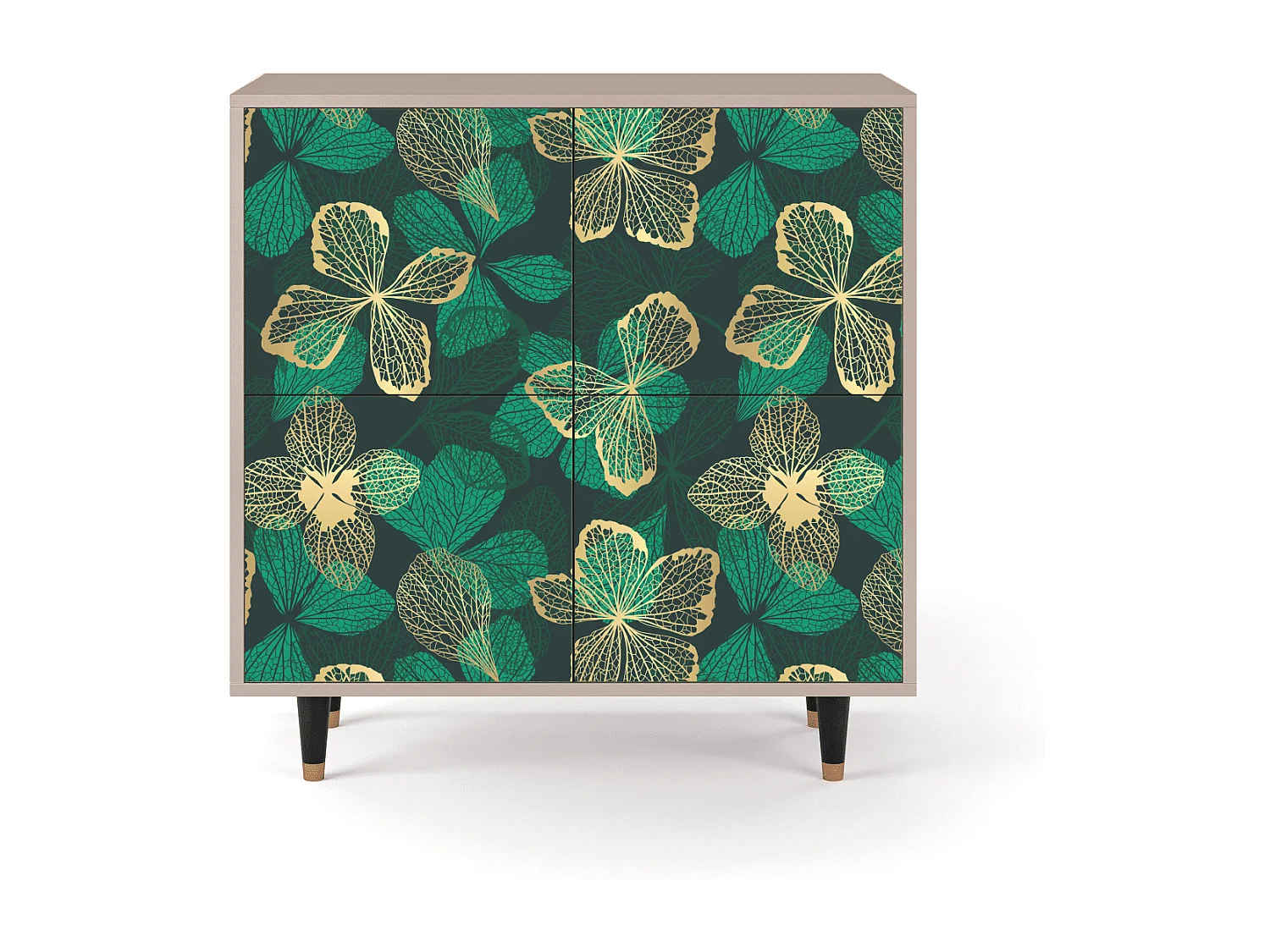 Buffet - 94x96x48 cm - BS3 - Green Flower, Latte