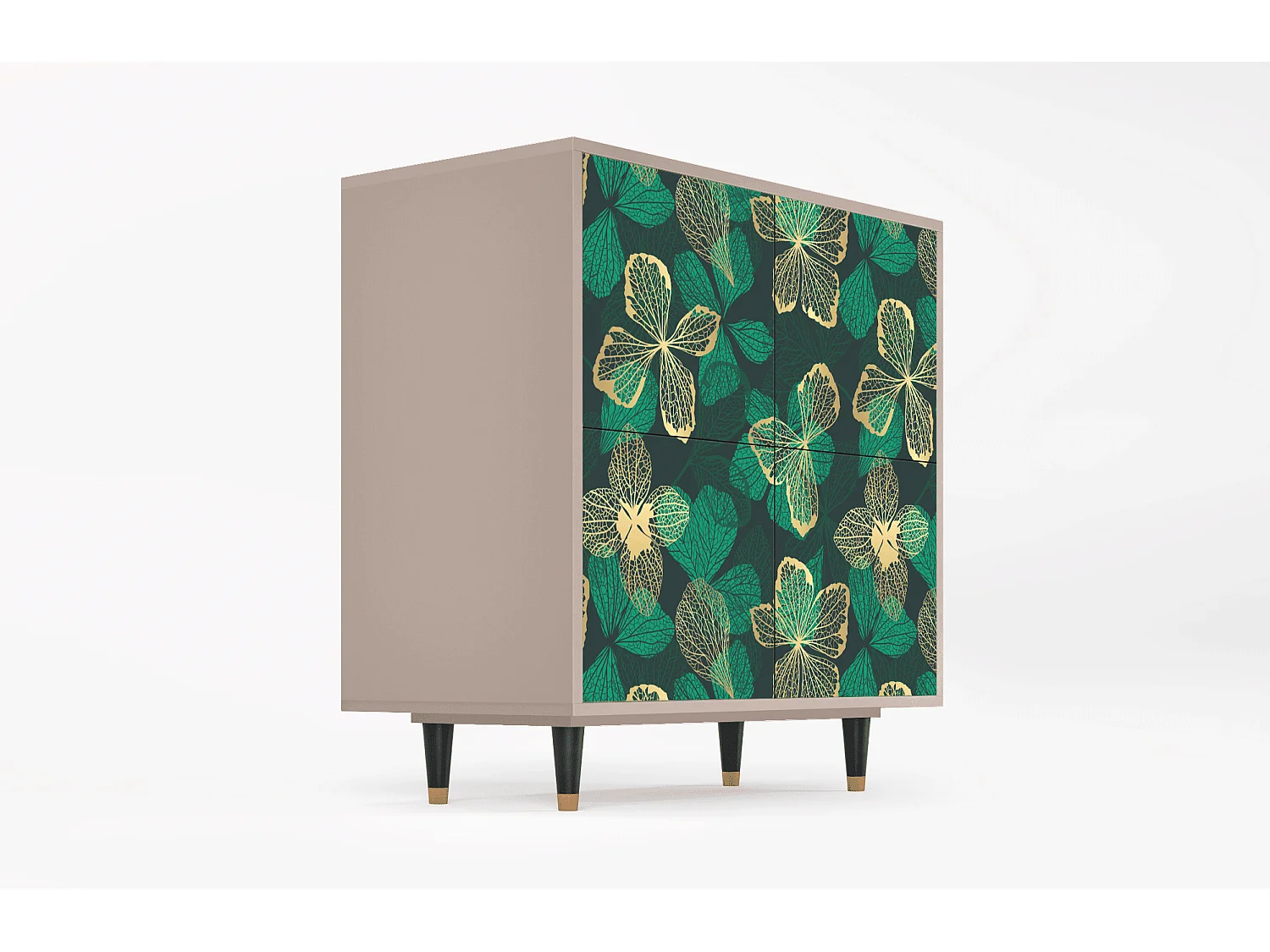 Buffet - 94x96x48 cm - BS3 - Green Flower, Latte