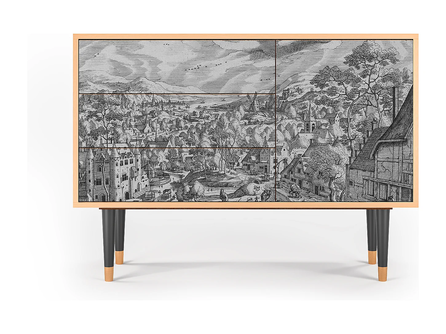 Buffet - 115х84х41 cm - S3 - Bird Dropping, Noyer