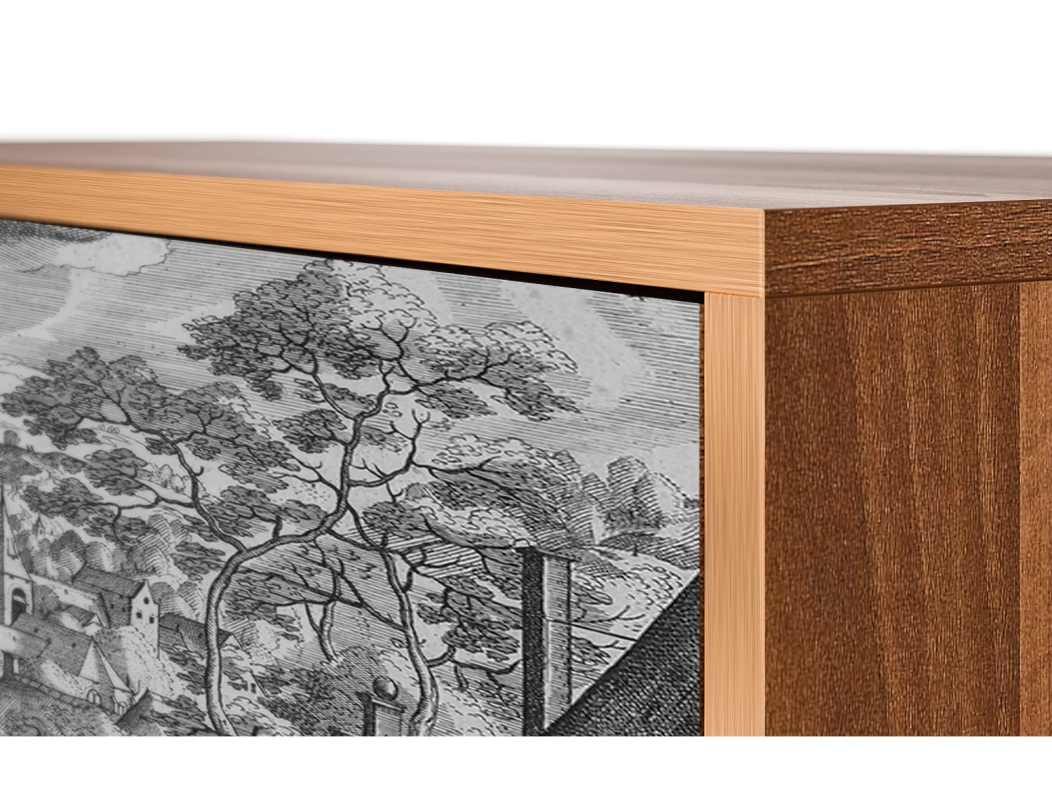 Buffet - 115х84х41 cm - S3 - Bird Dropping, Noyer