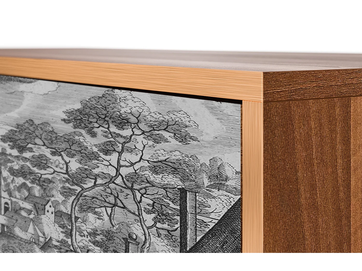 Credenza - 115х84х41 cm - S3 - Bird Dropping, Noce