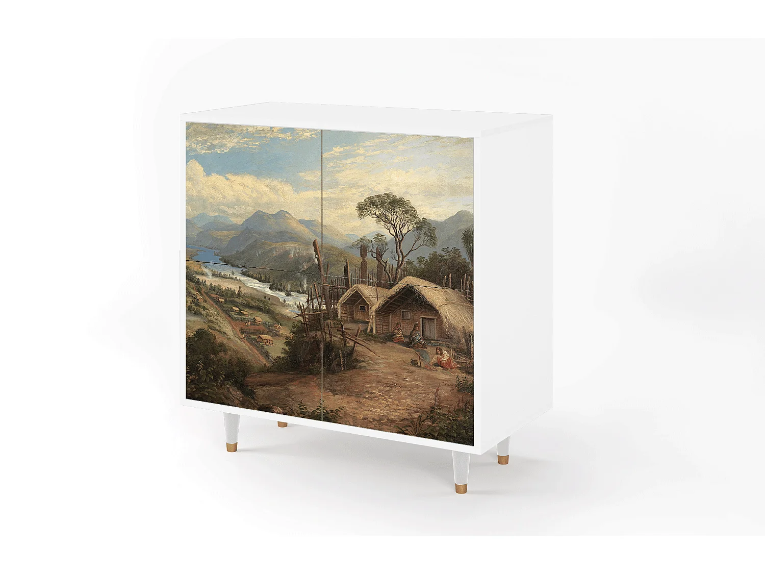 Buffet - 94x96x48 cm - BS3 - View Across the Plains , Blanc
