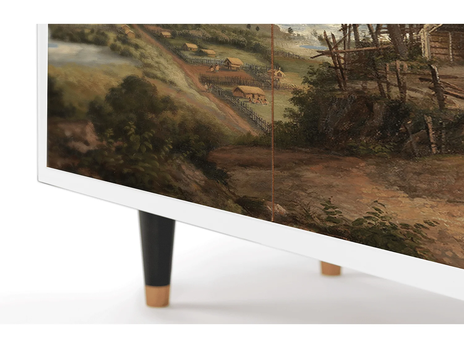 Buffet - 94x96x48 cm - BS3 - View Across the Plains , Blanc