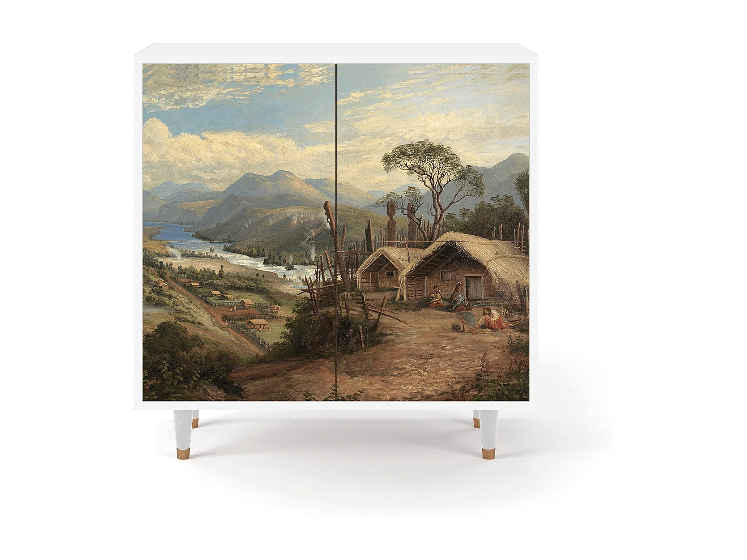 Aparador - 94x96x48 cm - BS3 - View Across the Plains , Blanco