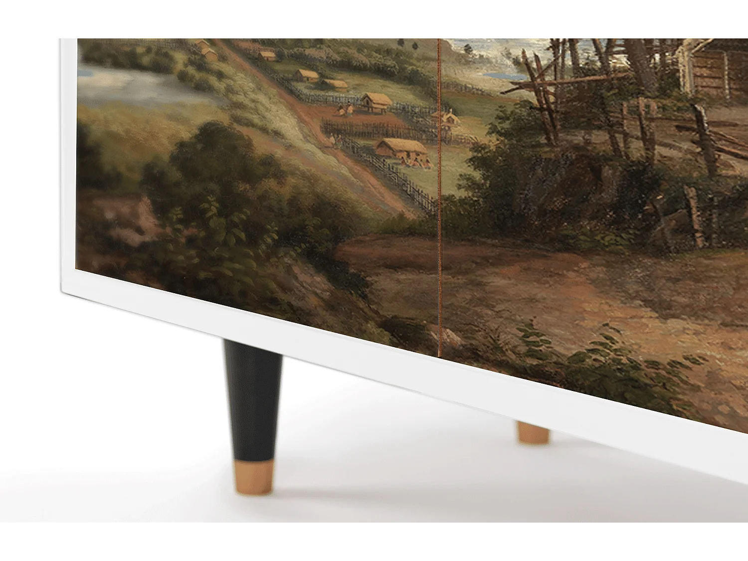 Buffet - 94x96x48 cm - BS3 - View Across the Plains , Blanc