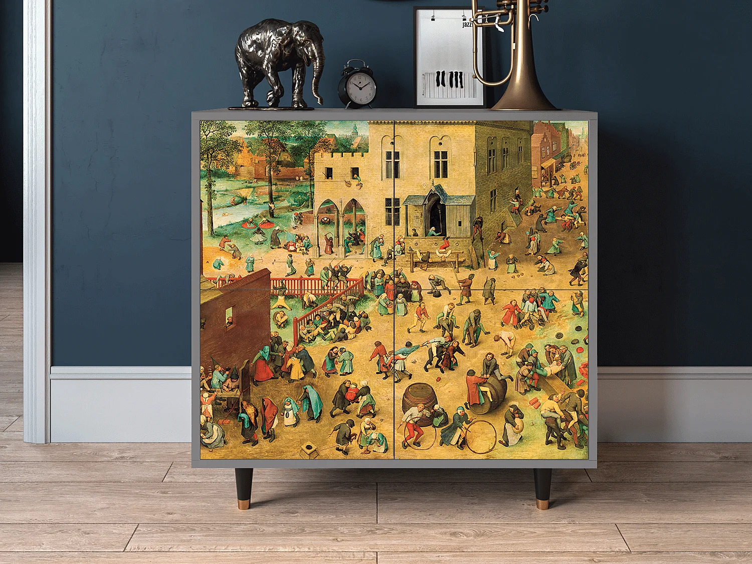 Kredens - 94x96x48 cm - BS3 - Children Games, Szary