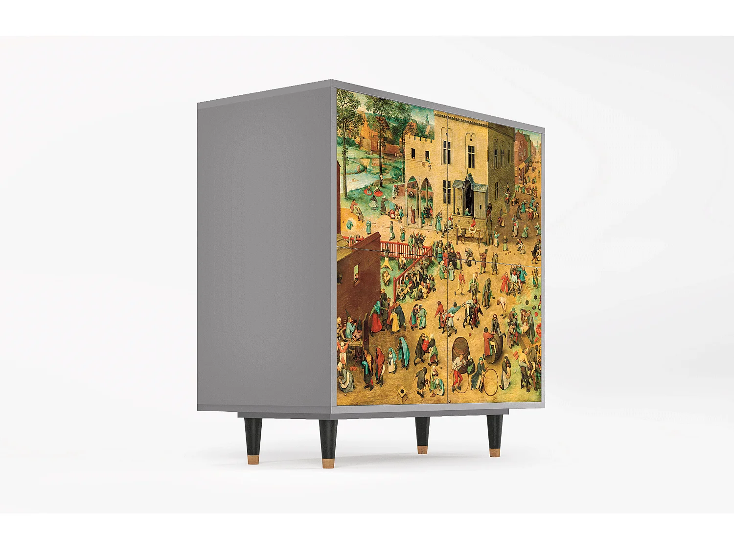 Kredens - 94x96x48 cm - BS3 - Children Games, Szary