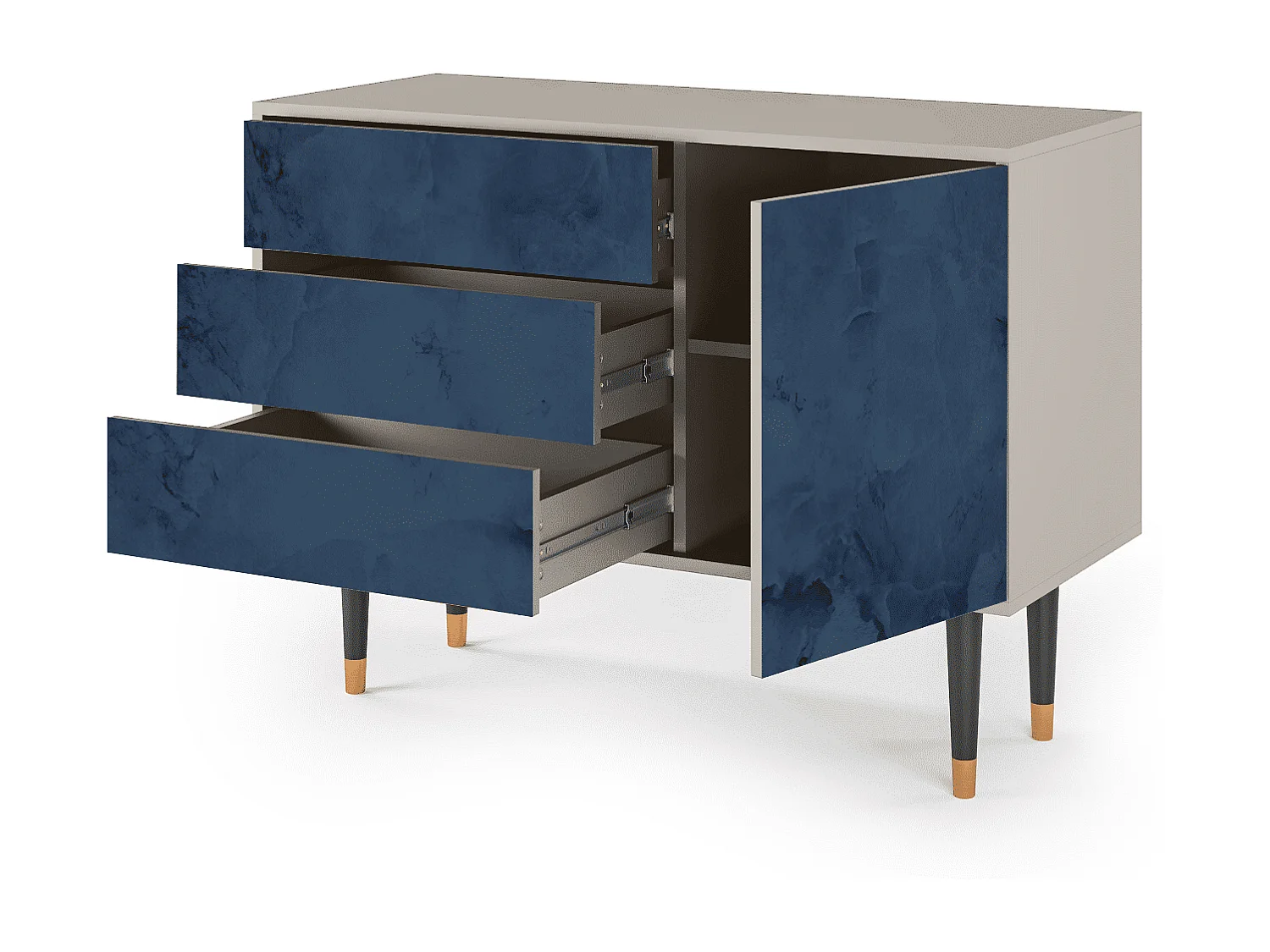 Kredens - 115х84х41 cm - S3 - Endless Galaxi, Piaskowy