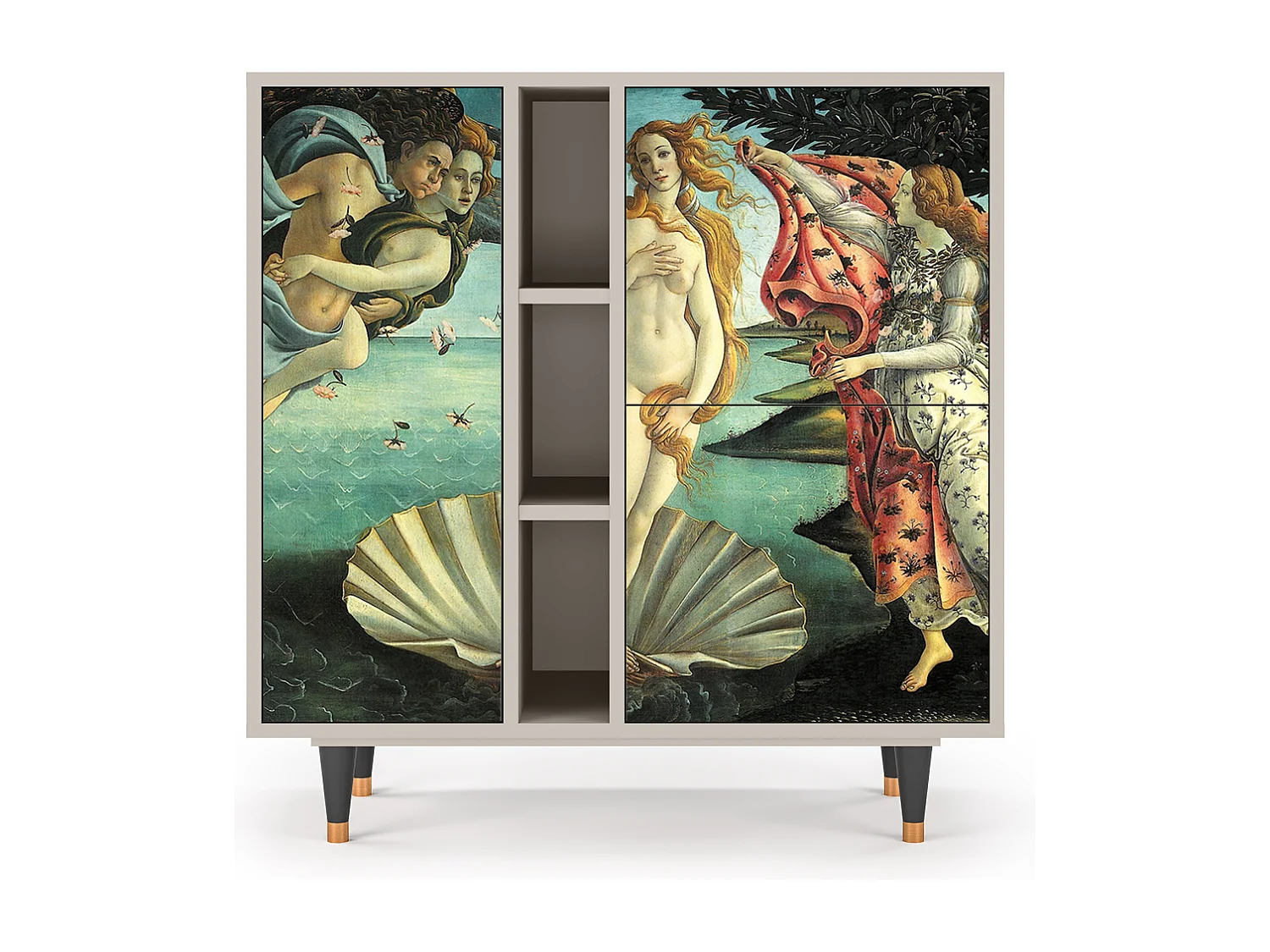 Kredens - 94х96х41 cm - BS5 - The Birth of Venus, Piaskowy