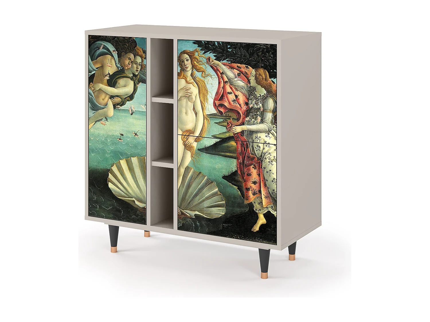 Kredens - 94х96х41 cm - BS5 - The Birth of Venus, Piaskowy