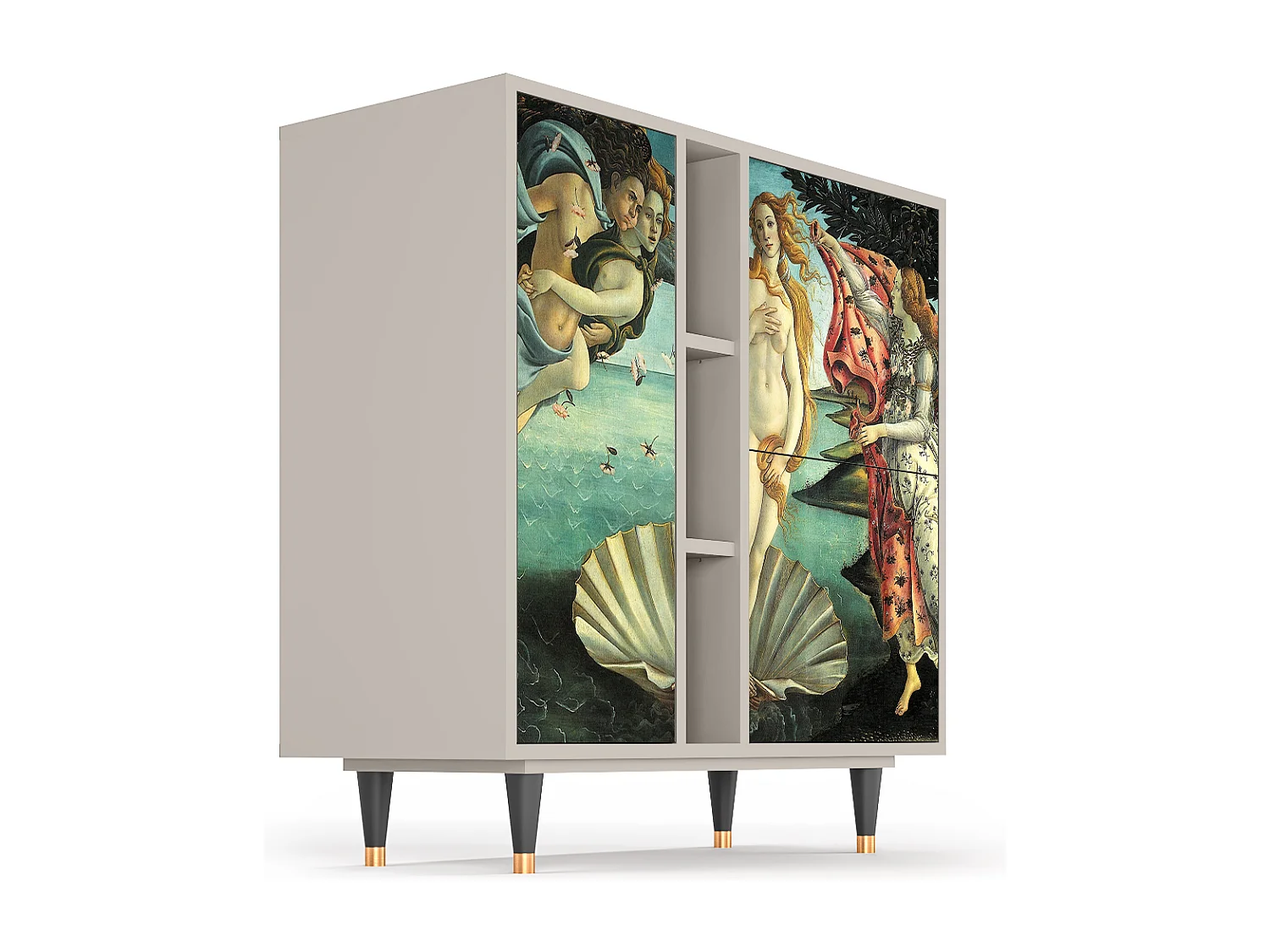 Kredens - 94х96х41 cm - BS5 - The Birth of Venus, Piaskowy