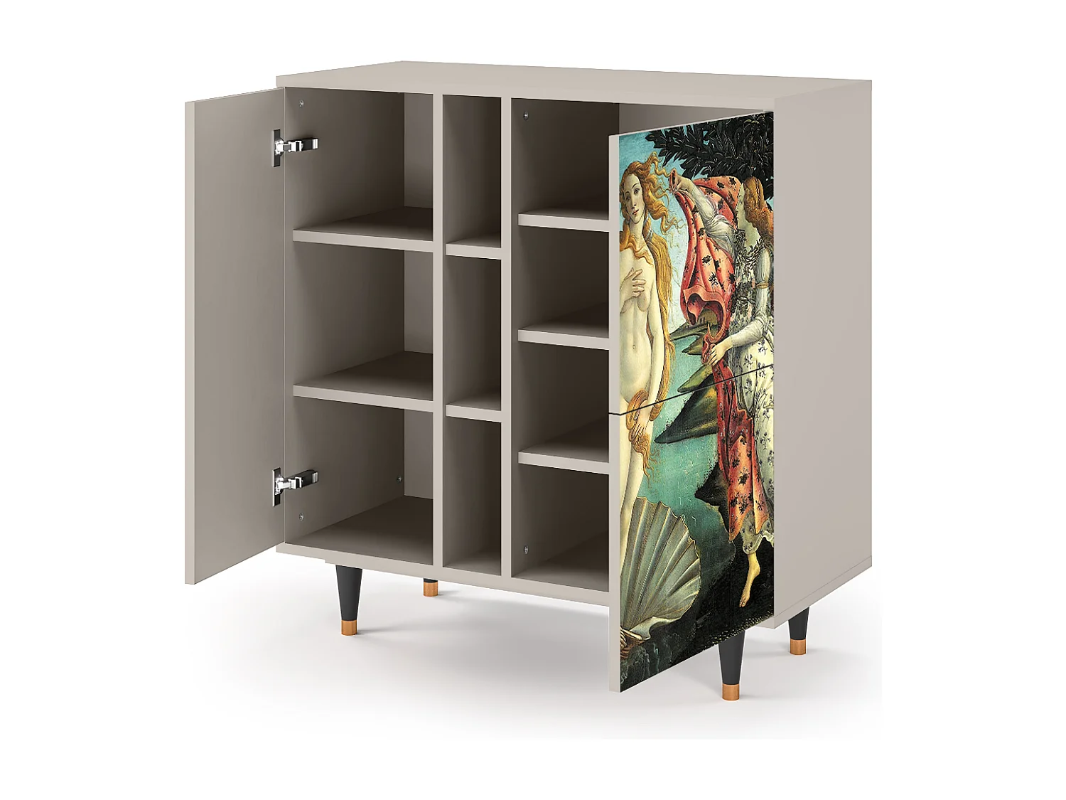 Kredens - 94х96х41 cm - BS5 - The Birth of Venus, Piaskowy