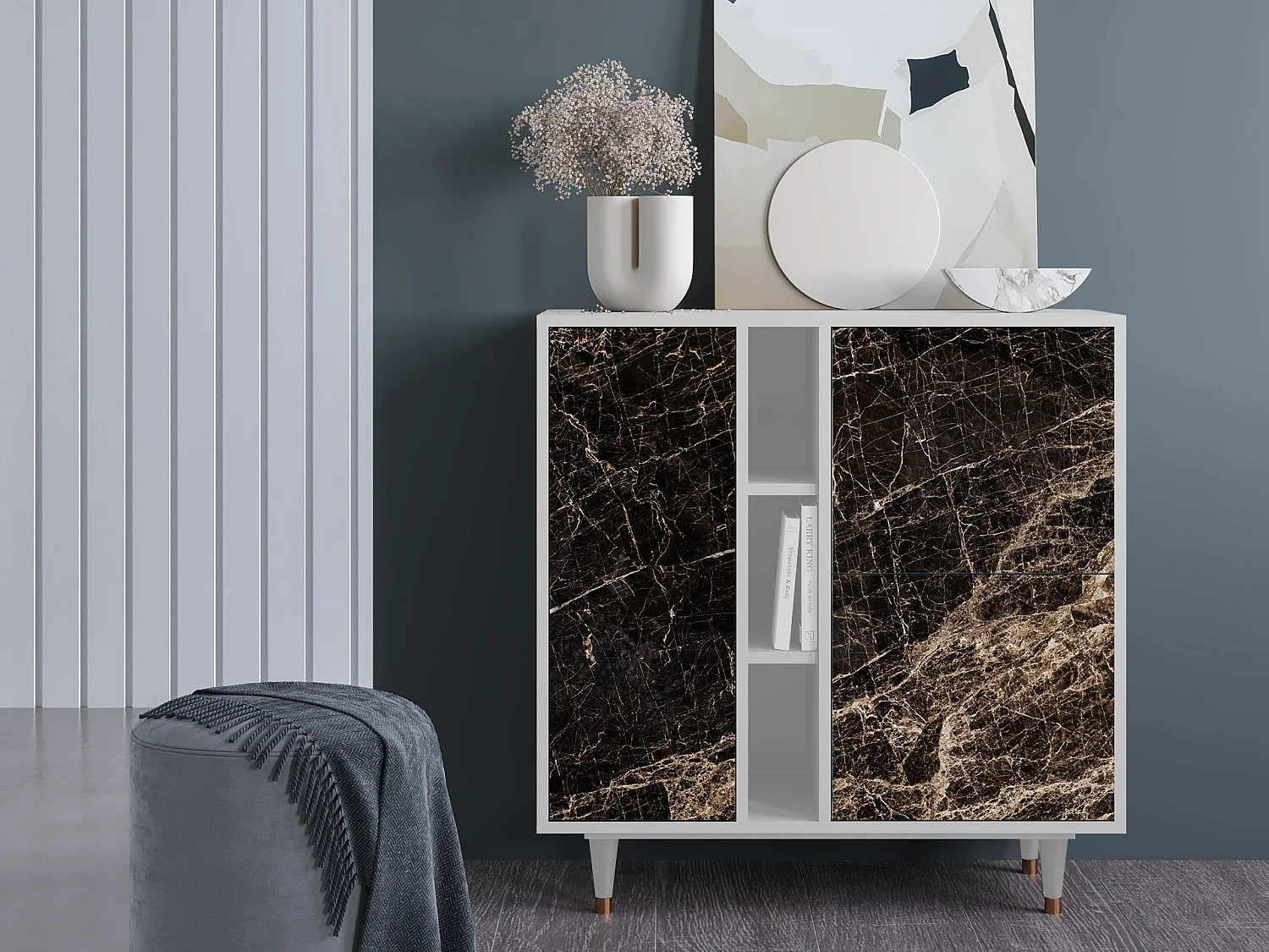 Buffet - 94х96х41 cm - BS5 - Night Abyss, Blanc