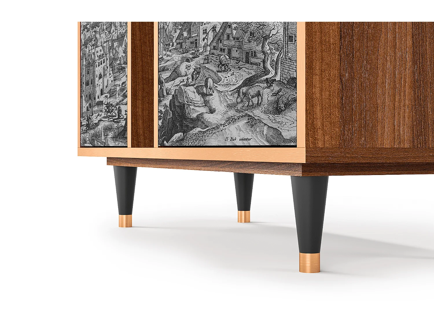 Sideboard - 94х96х41 cm - BS5 - Bird Dropping, Walnuss