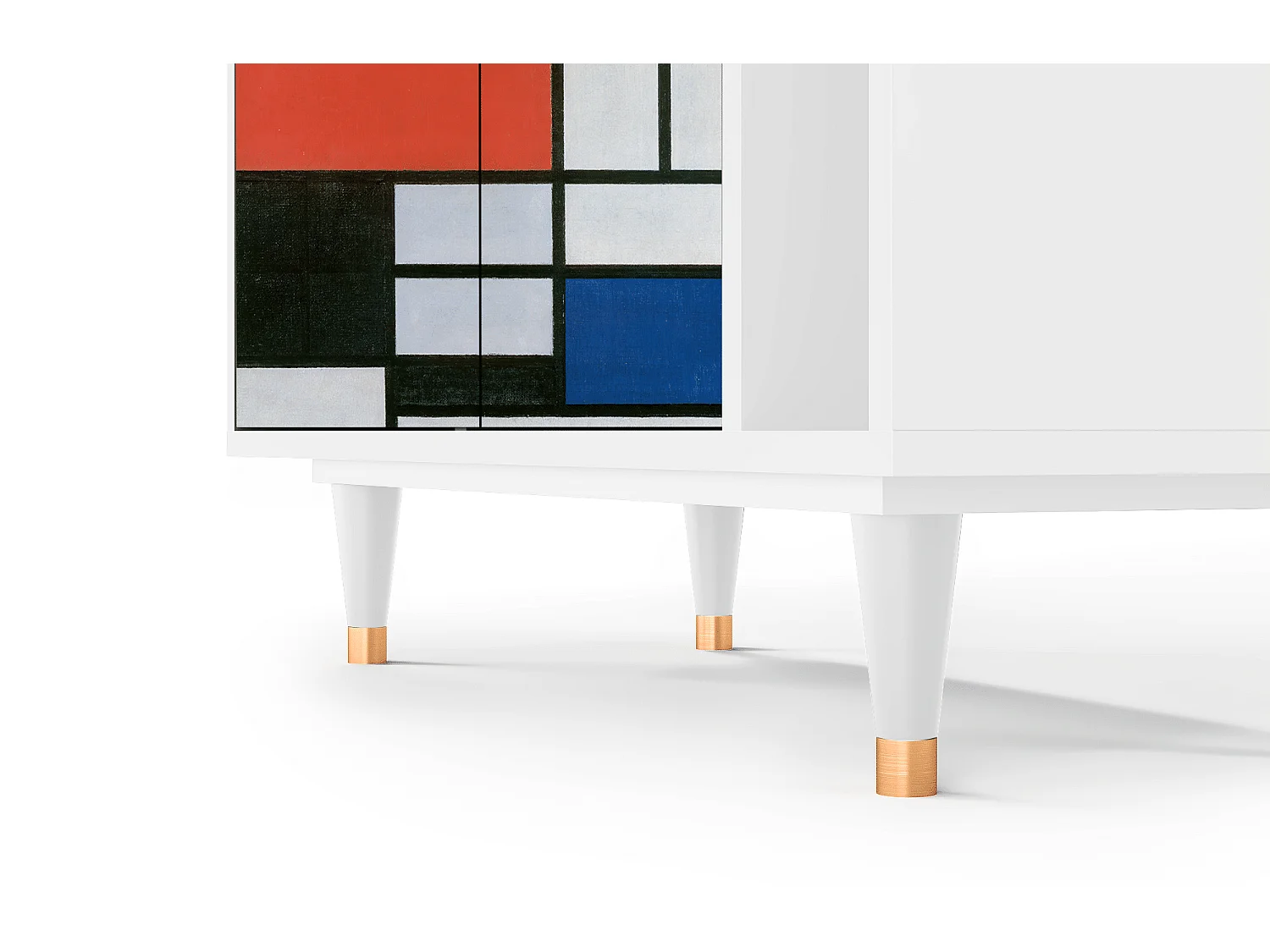 Kredens - 96х110х41 cm - BS6 - Composition, Biały