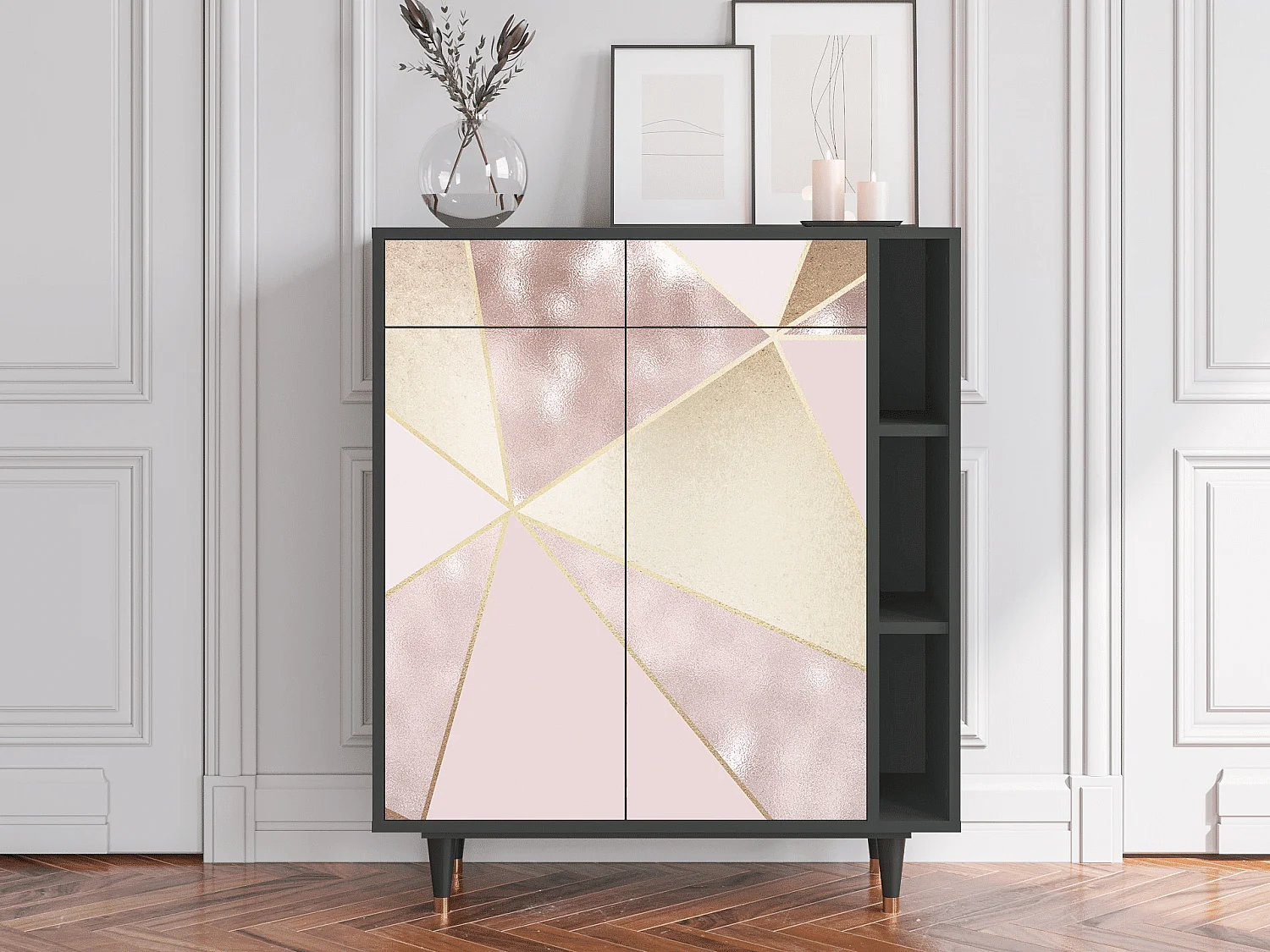 Dressoir - 96х110х41 cm - BS6 - Cosmopolitan Diva, Antraciet