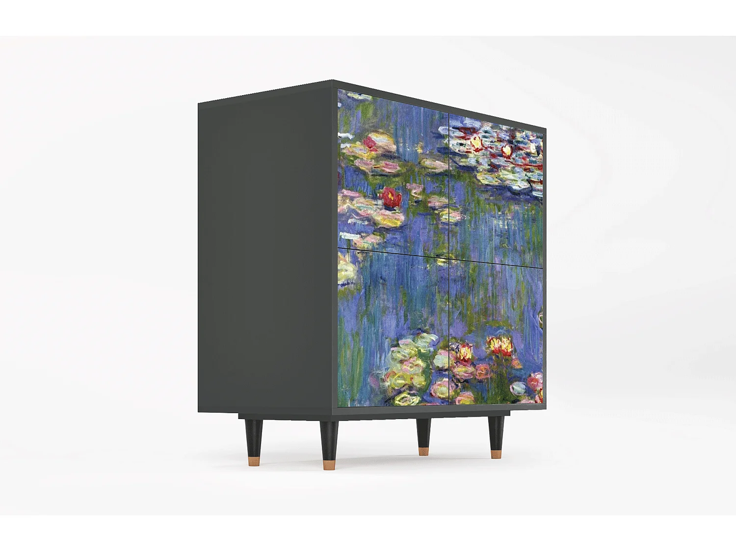 Buffet - 94x96x48 cm - BS3 - The water lily pond  , Anthracite