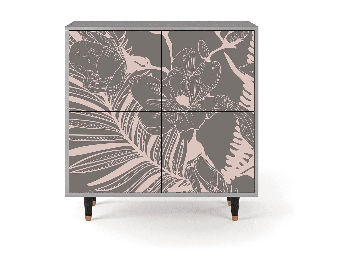 Buffet - 94x96x48 cm - BS3 - Issabelline Flower, Gris