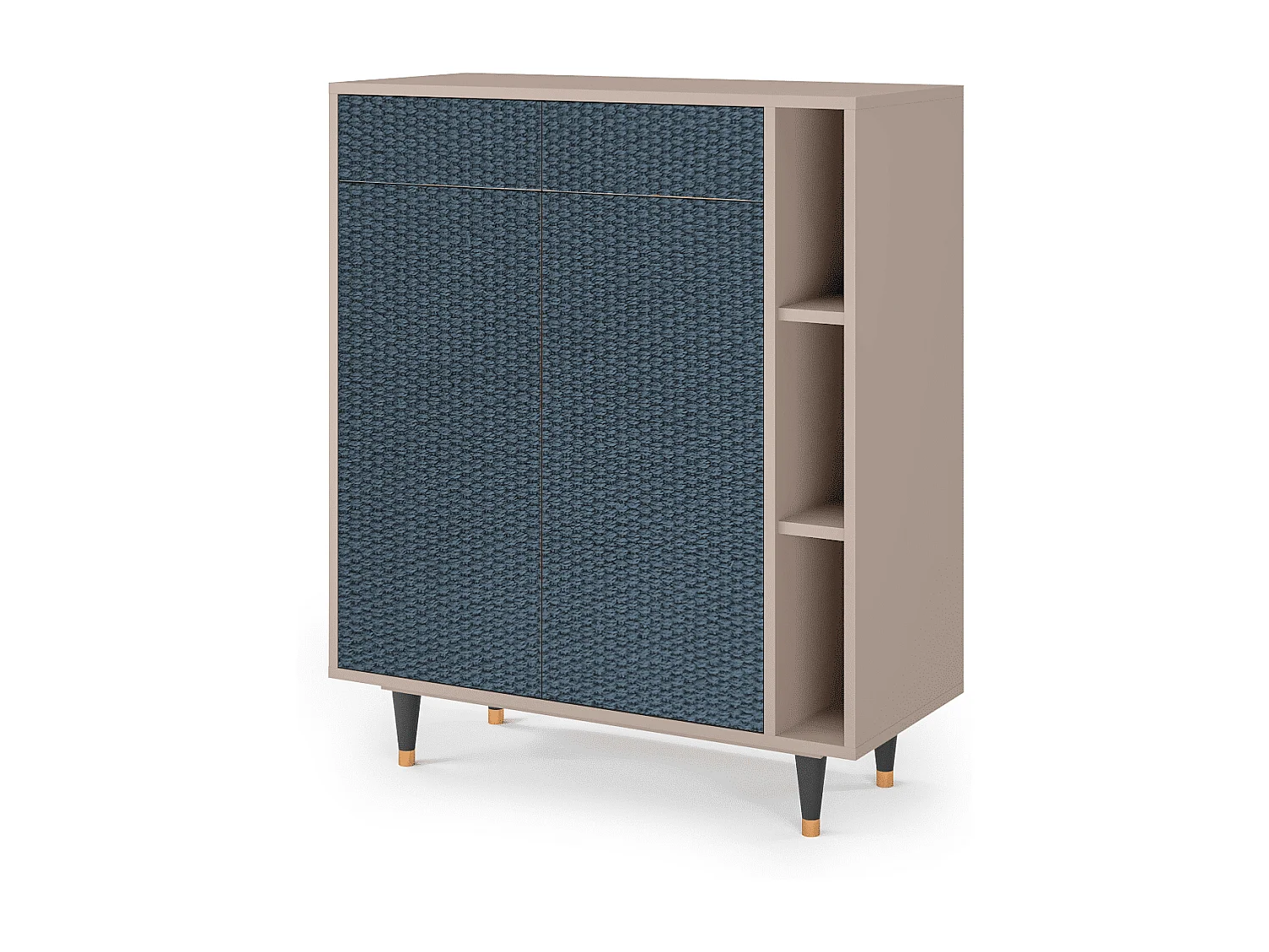 Kredens - 96х110х41 cm - BS6 - Knitted Pattern, Latte