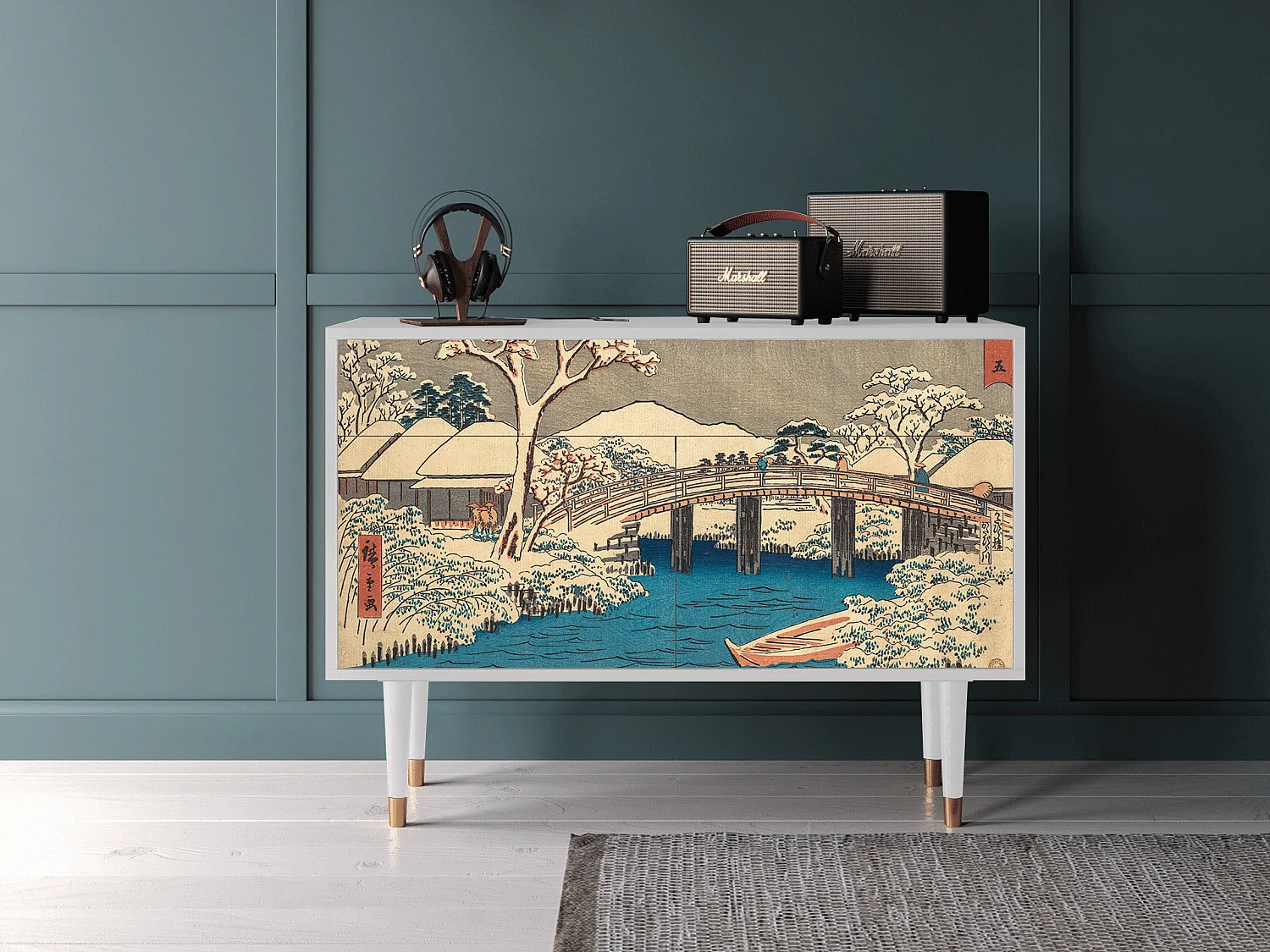 Credenza - 115x85x48 cm - BS4 - Katabira River, Bianco