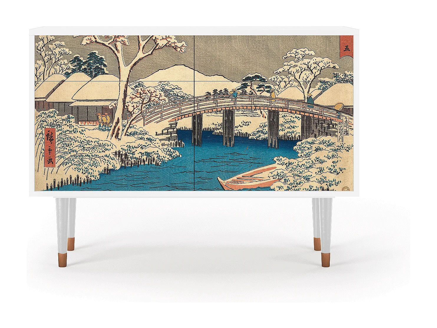 Credenza - 115x85x48 cm - BS4 - Katabira River, Bianco