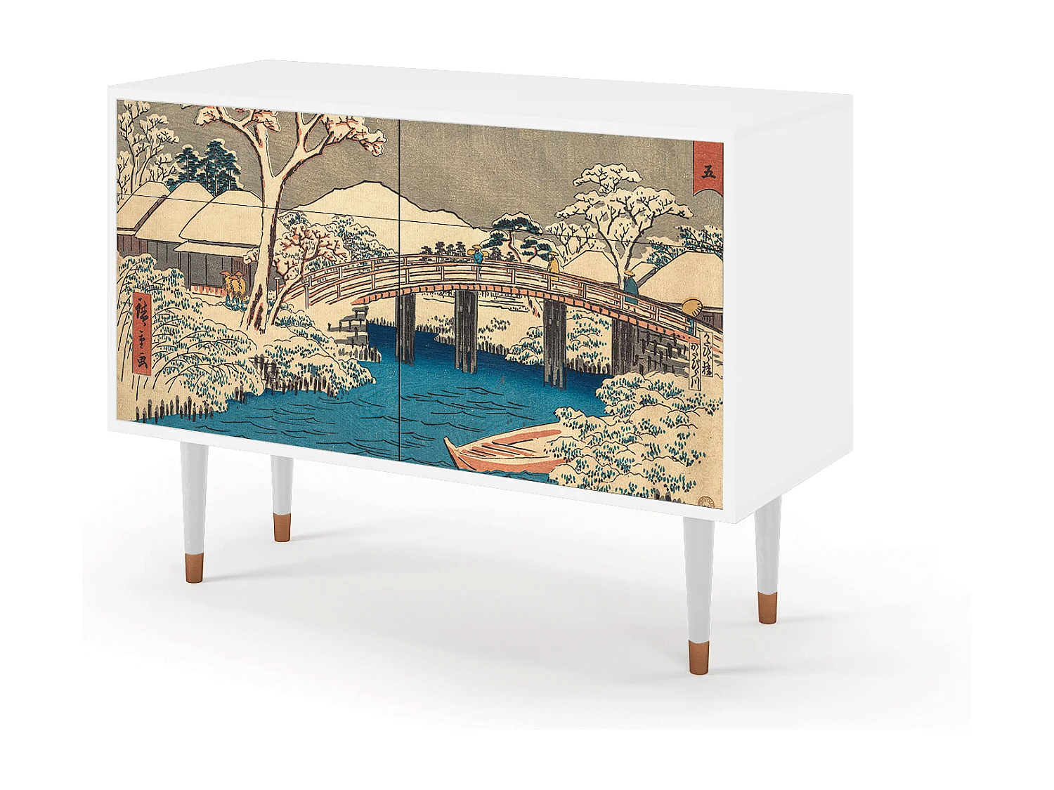 Credenza - 115x85x48 cm - BS4 - Katabira River, Bianco