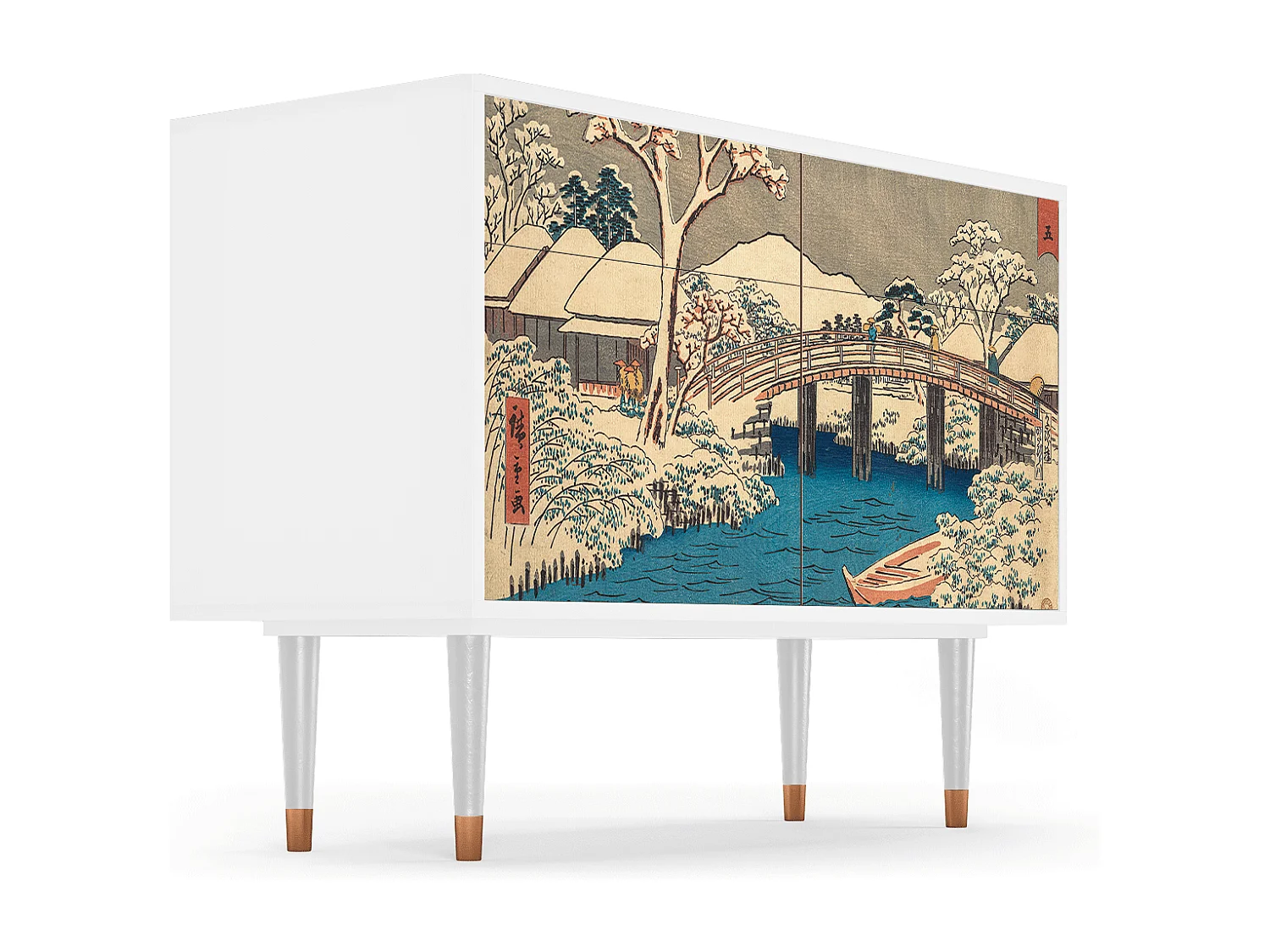 Credenza - 115x85x48 cm - BS4 - Katabira River, Bianco