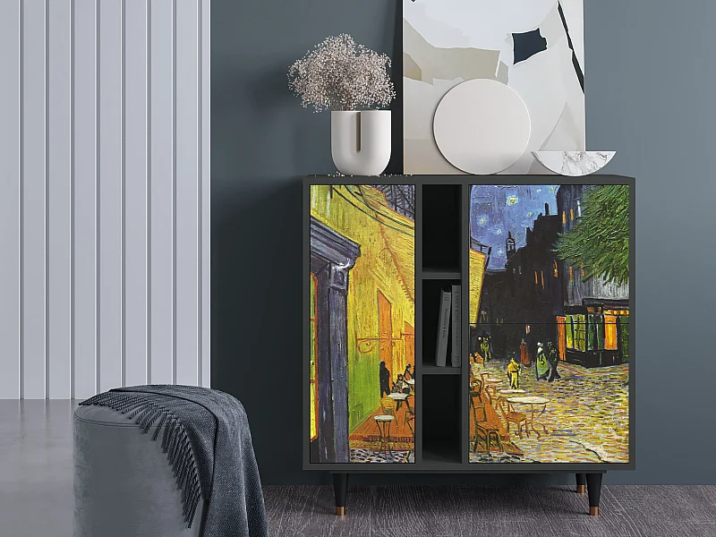 Dressoir - 94х96х41 cm - BS5 - Café Terrace at Night, Antraciet