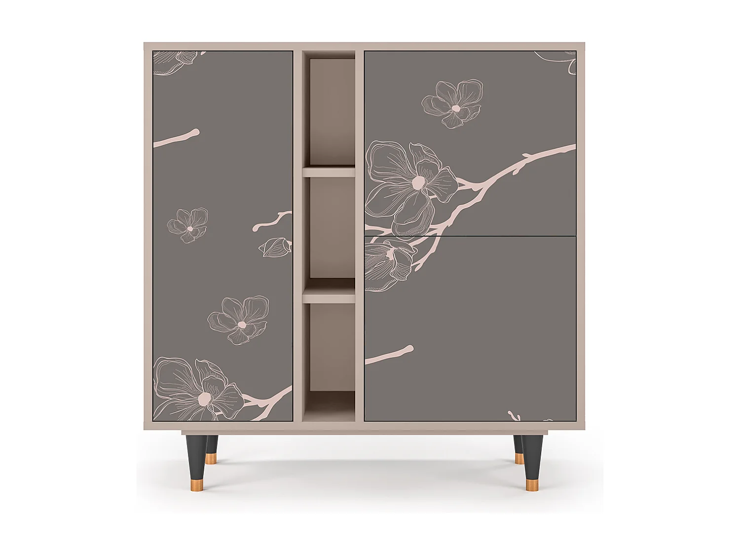 Kredens - 94х96х41 cm - BS5 - Cherry Blossom, Latte