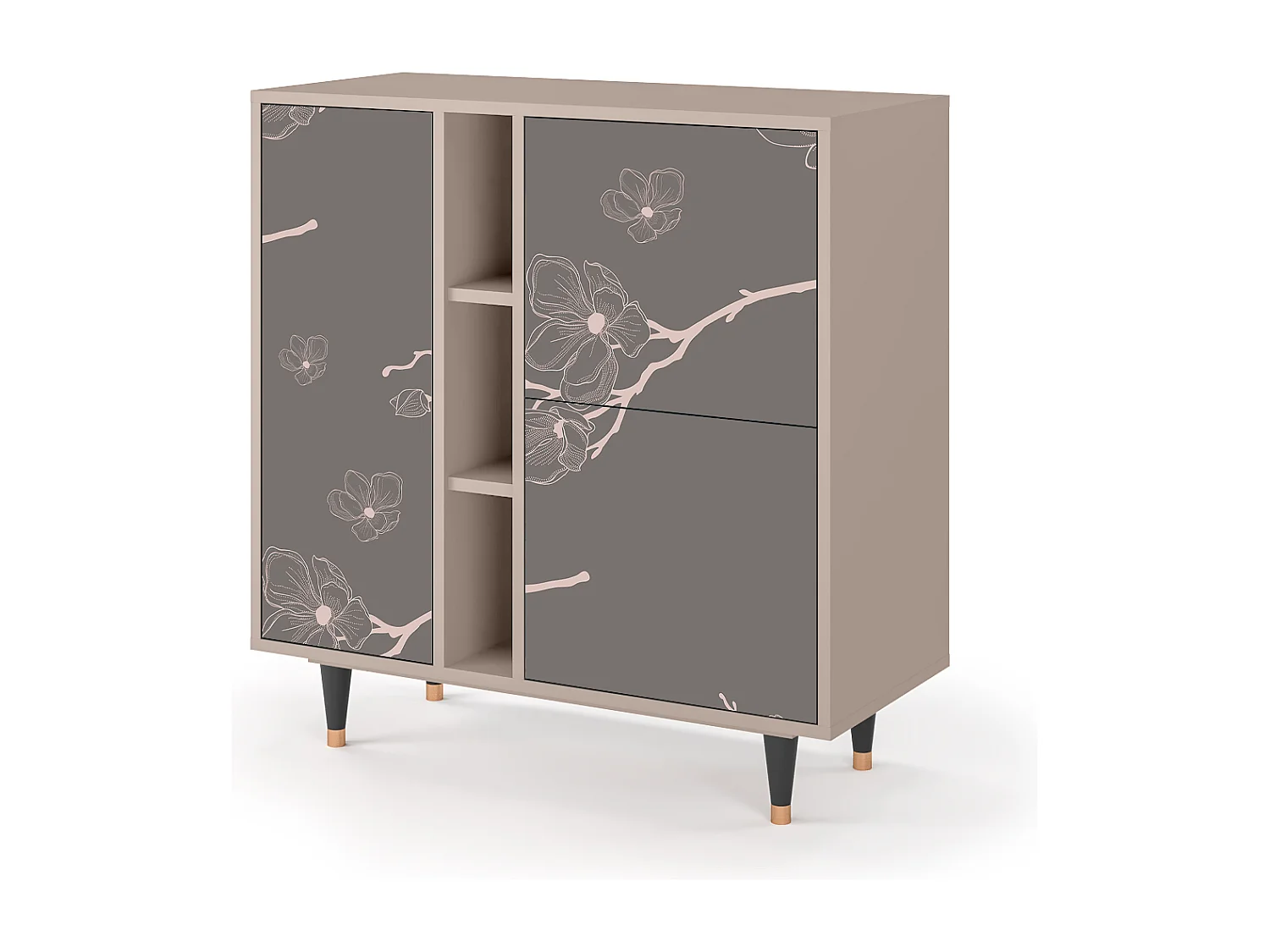 Kredens - 94х96х41 cm - BS5 - Cherry Blossom, Latte