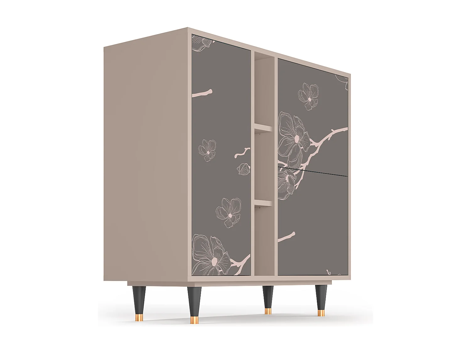 Kredens - 94х96х41 cm - BS5 - Cherry Blossom, Latte