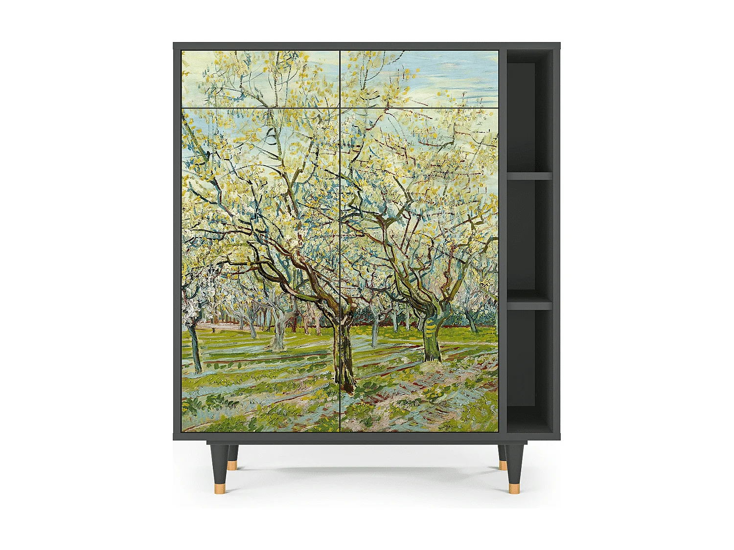 Kredens - 96х110х41 cm - BS6 - The Biały Orchard, Antracyt