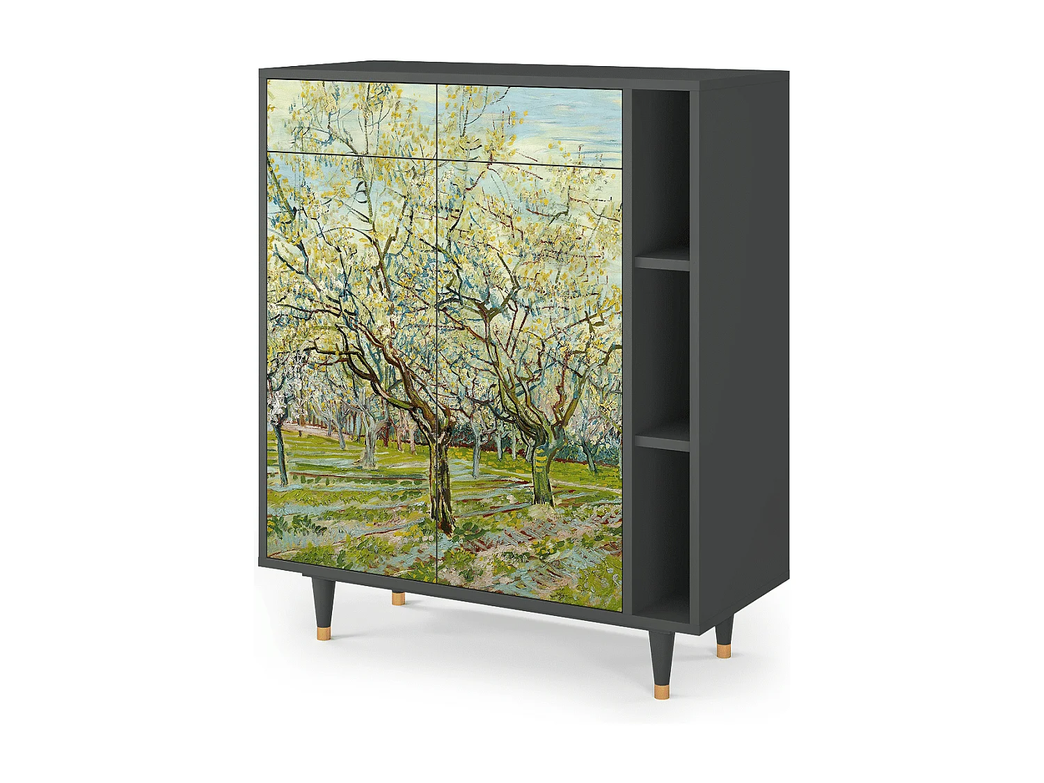 Kredens - 96х110х41 cm - BS6 - The Biały Orchard, Antracyt