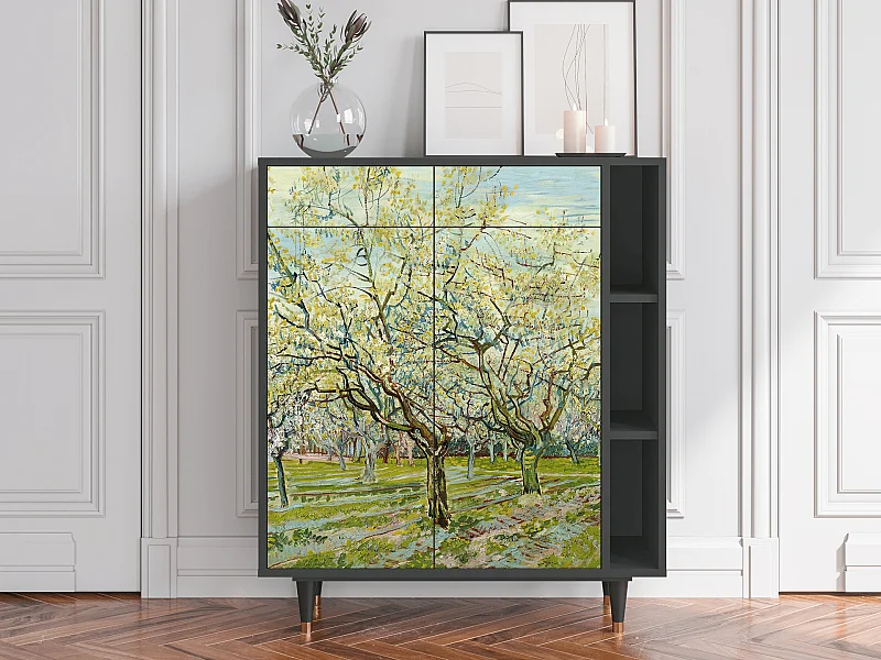 Kredens - 96х110х41 cm - BS6 - The Biały Orchard, Antracyt