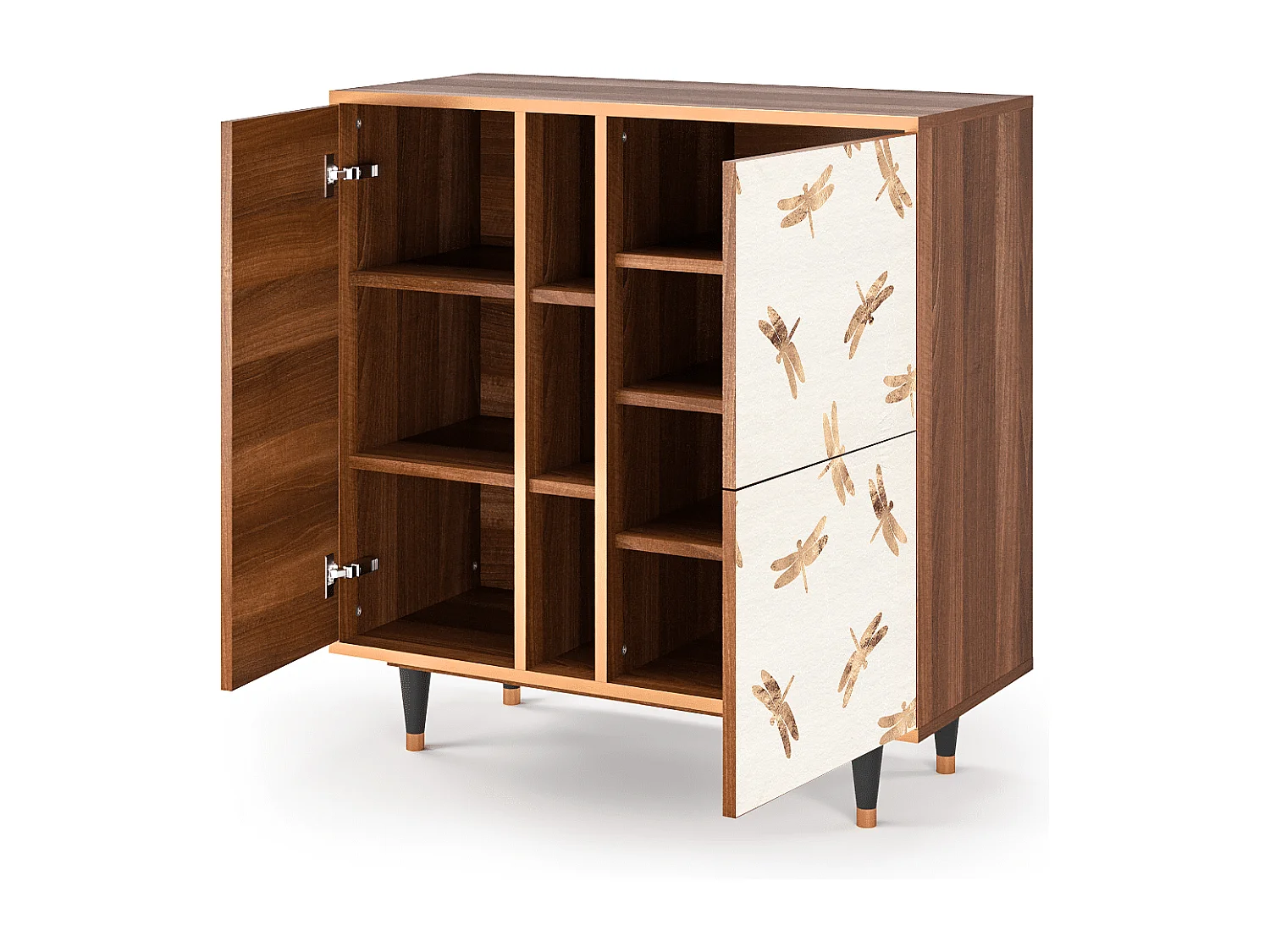 Buffet - 94х96х41 cm - BS5 - Nude Dragonflies, Noyer