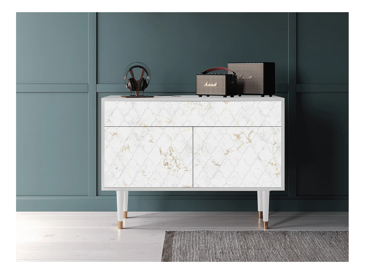 Sideboard - 115x85x48 cm - BS4 - Sweet Cotton, Weiß