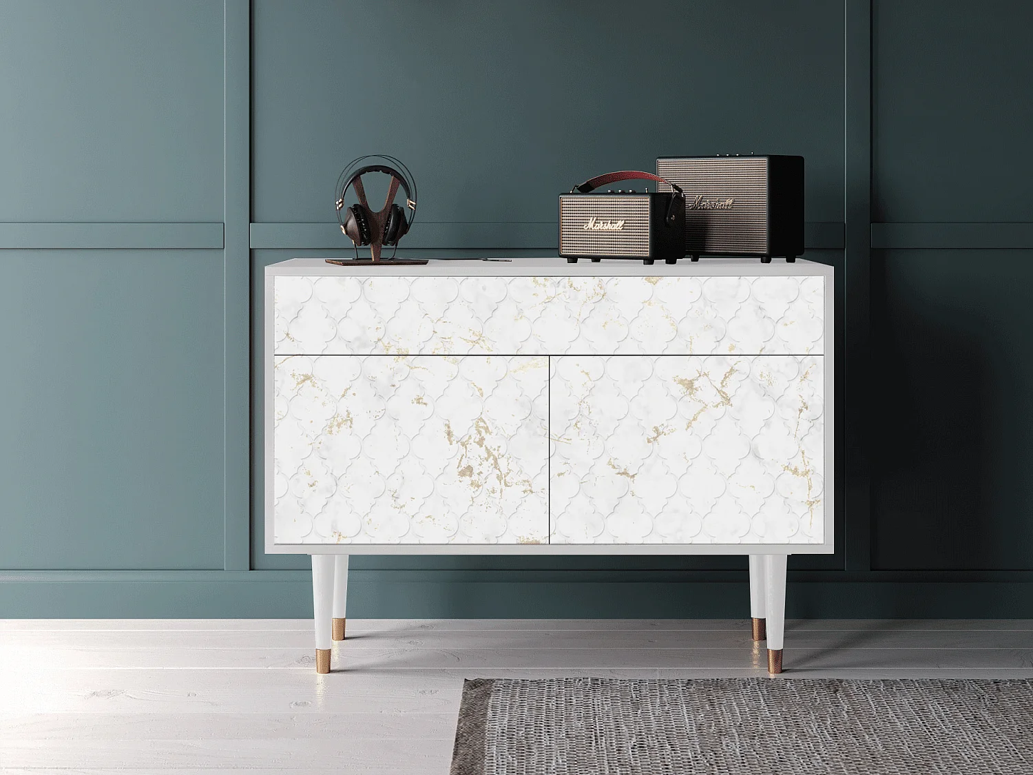 Sideboard - 115x85x48 cm - BS4 - Sweet Cotton, Weiß