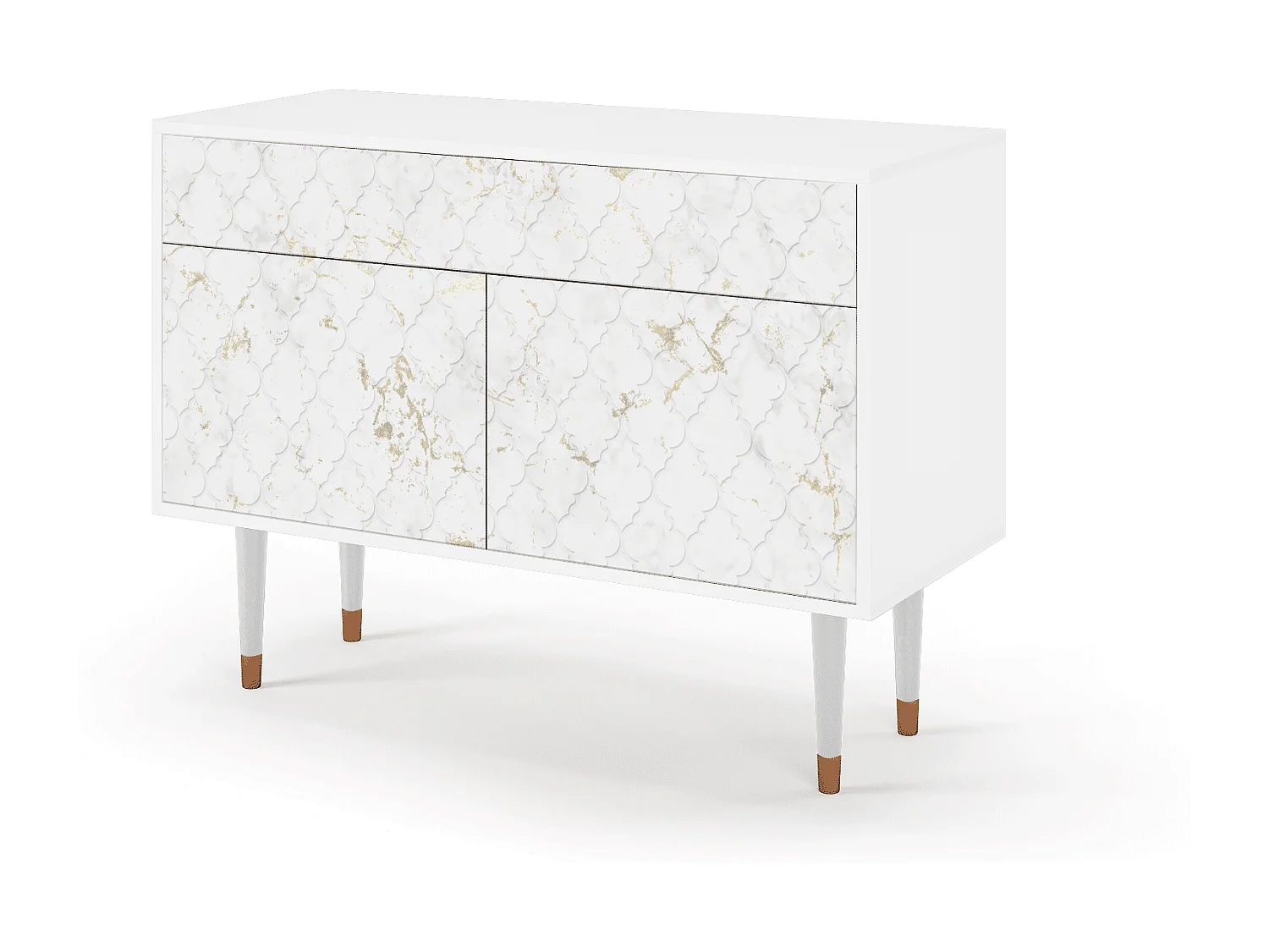 Sideboard - 115x85x48 cm - BS4 - Sweet Cotton, Weiß