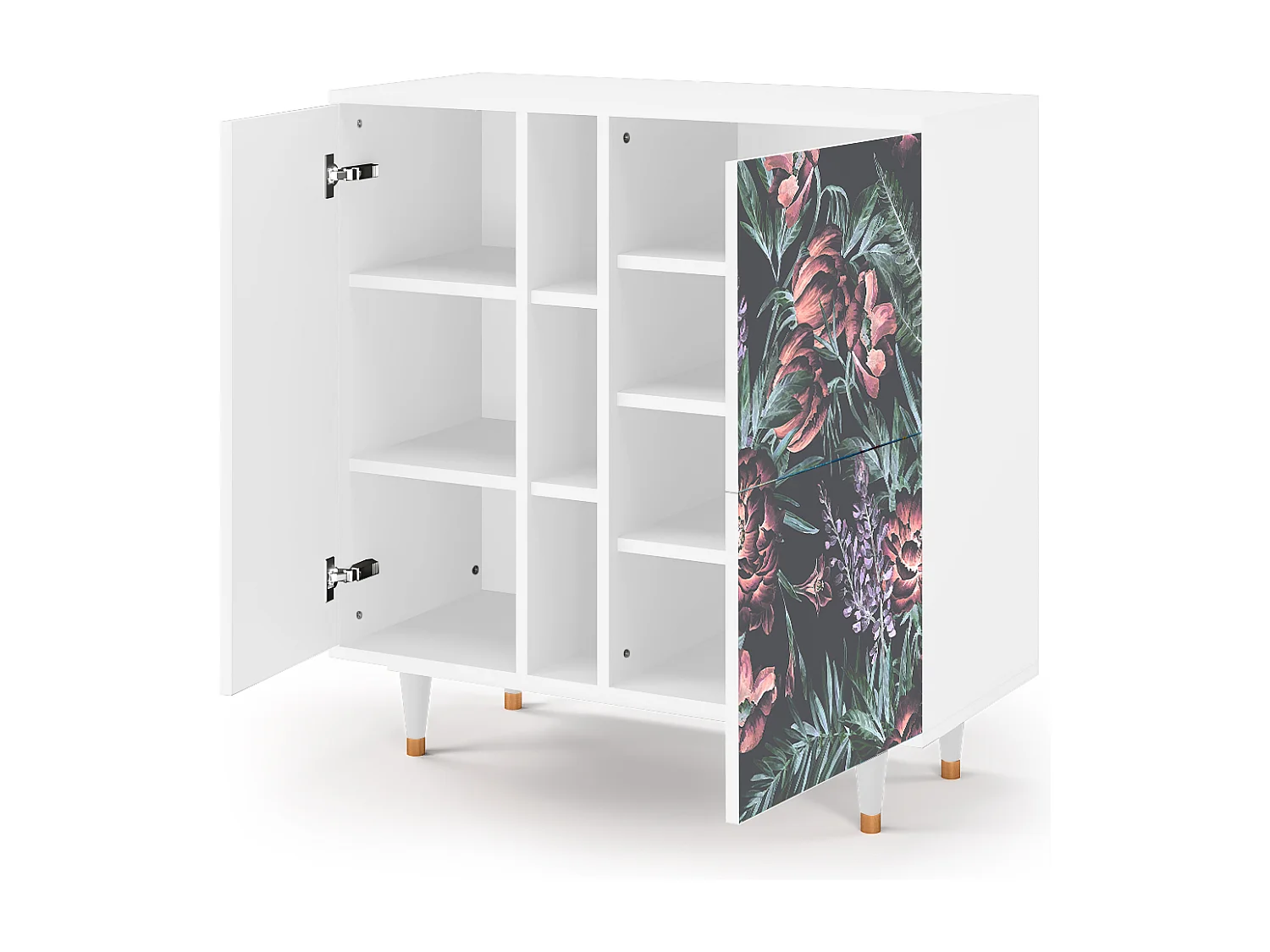 Buffet - 94х96х41 cm - BS5 - Dark Peonies, Blanc