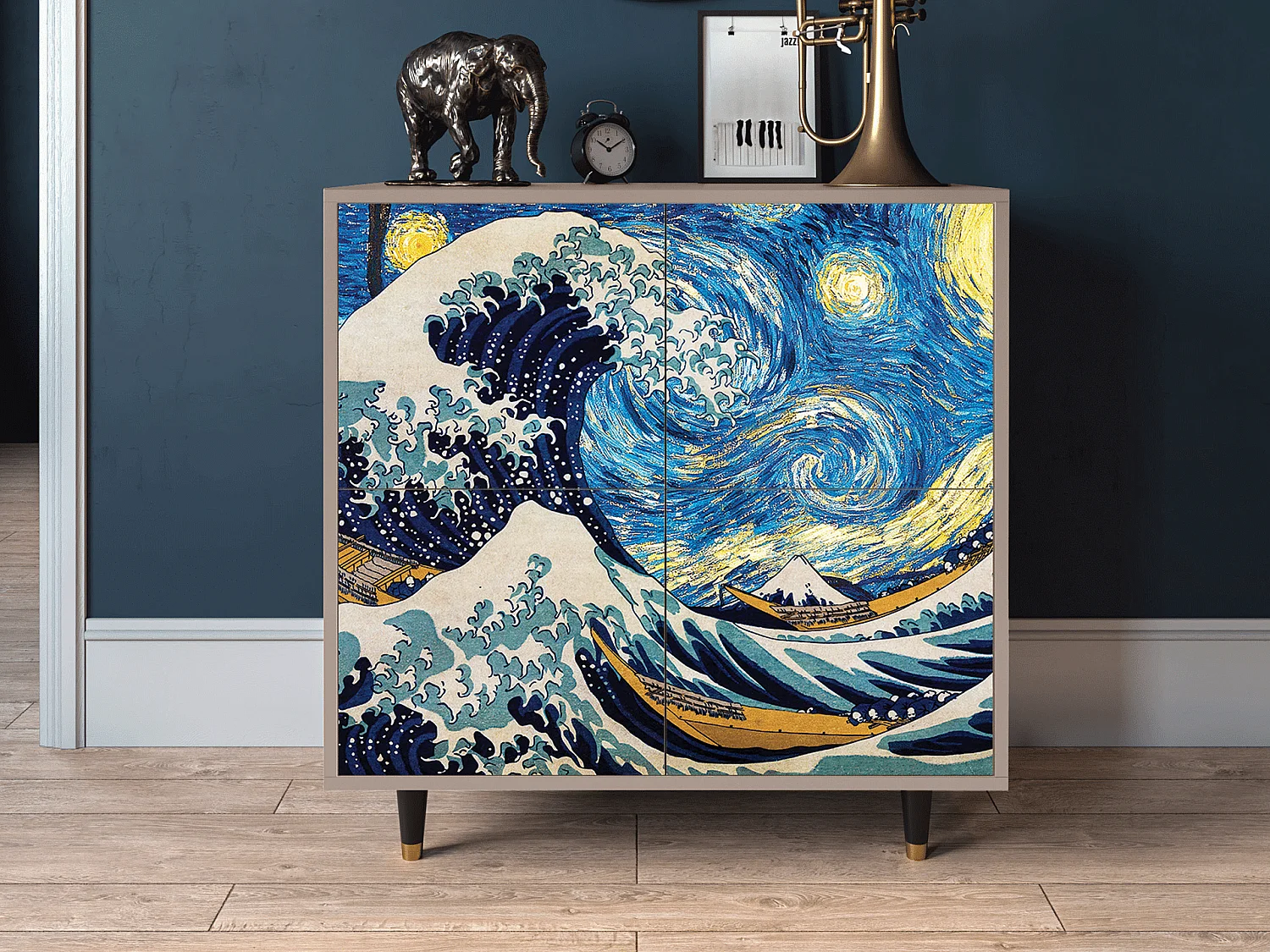 Buffet - 94x96x48 cm - BS3 - Great Wave, Latte