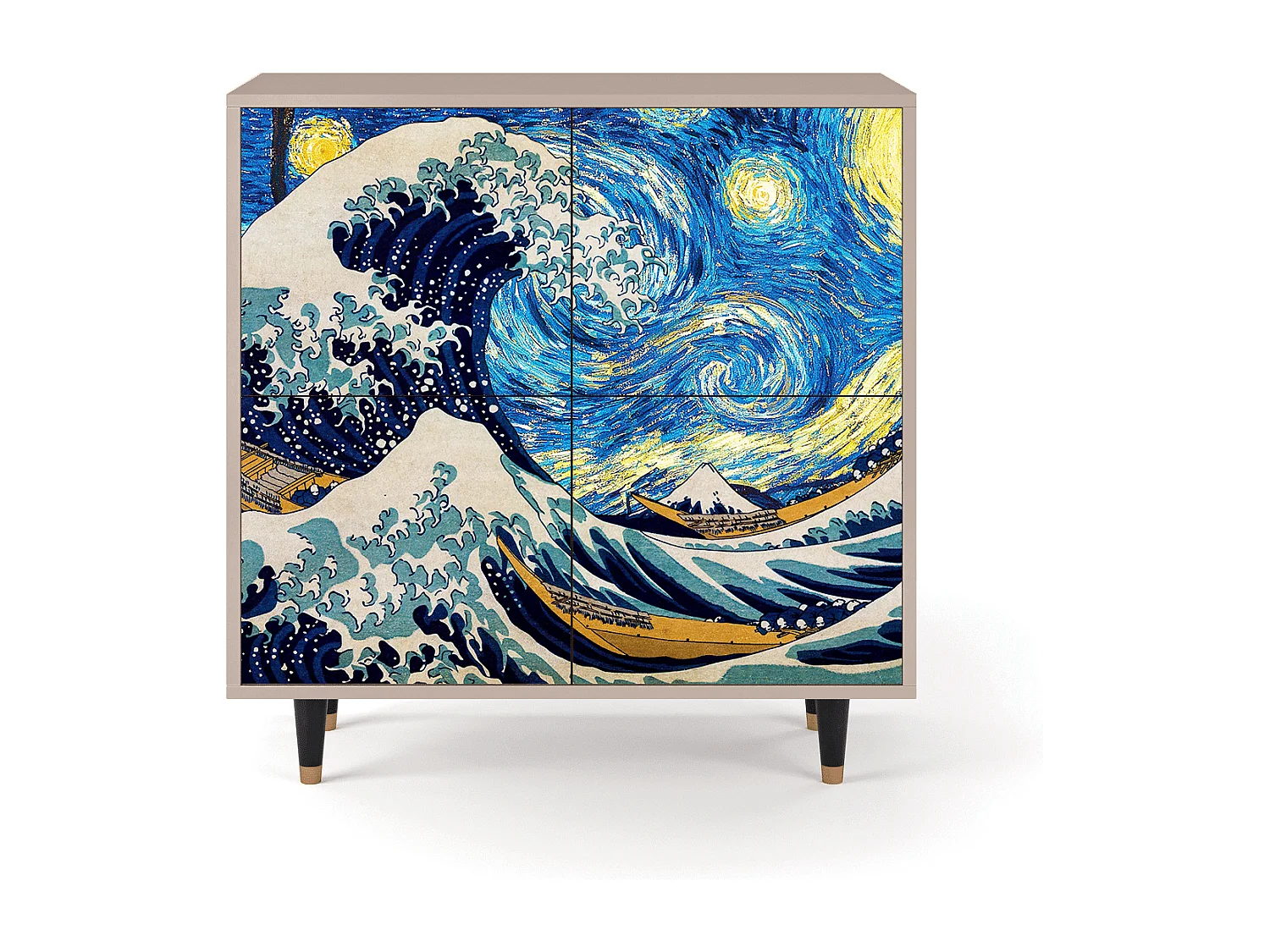 Buffet - 94x96x48 cm - BS3 - Great Wave, Latte