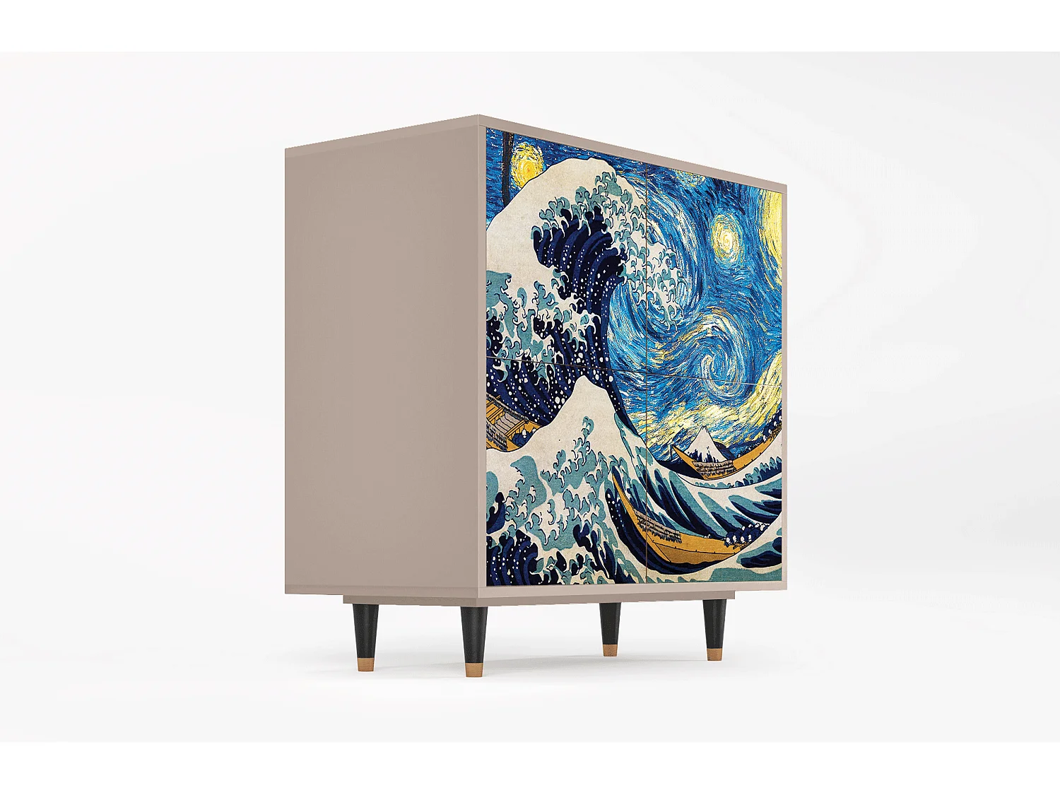Buffet - 94x96x48 cm - BS3 - Great Wave, Latte