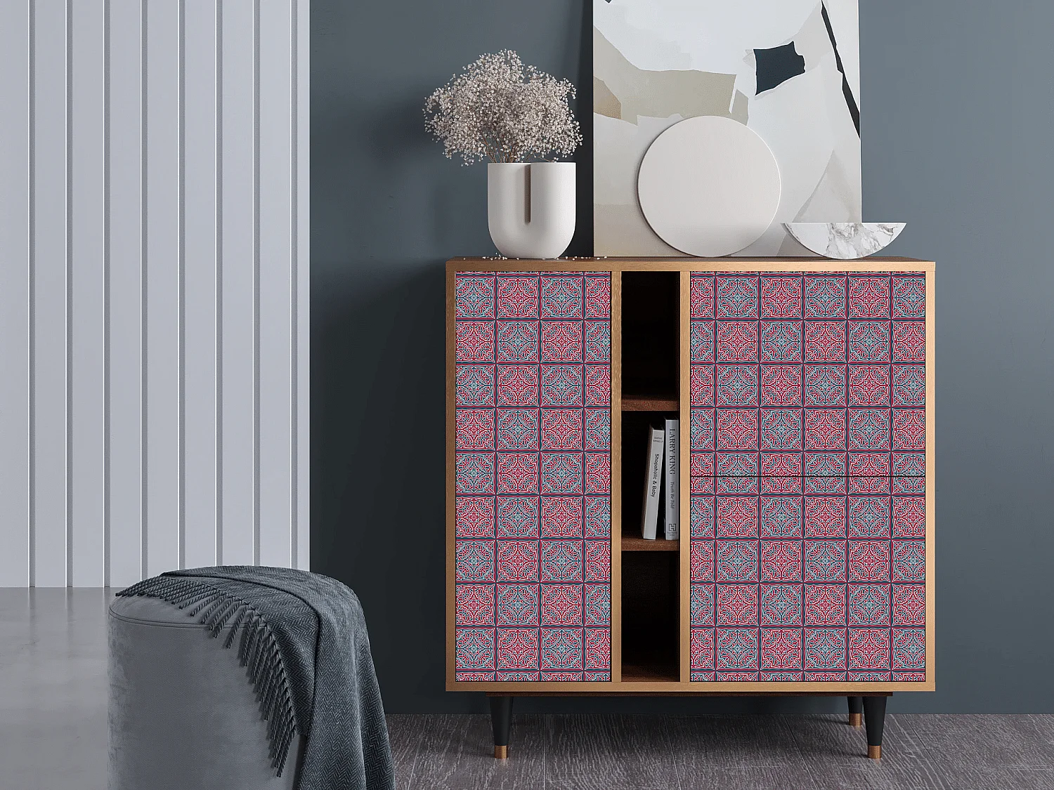 Buffet - 94х96х41 cm - BS5 - Riviera Mosaic, Noyer