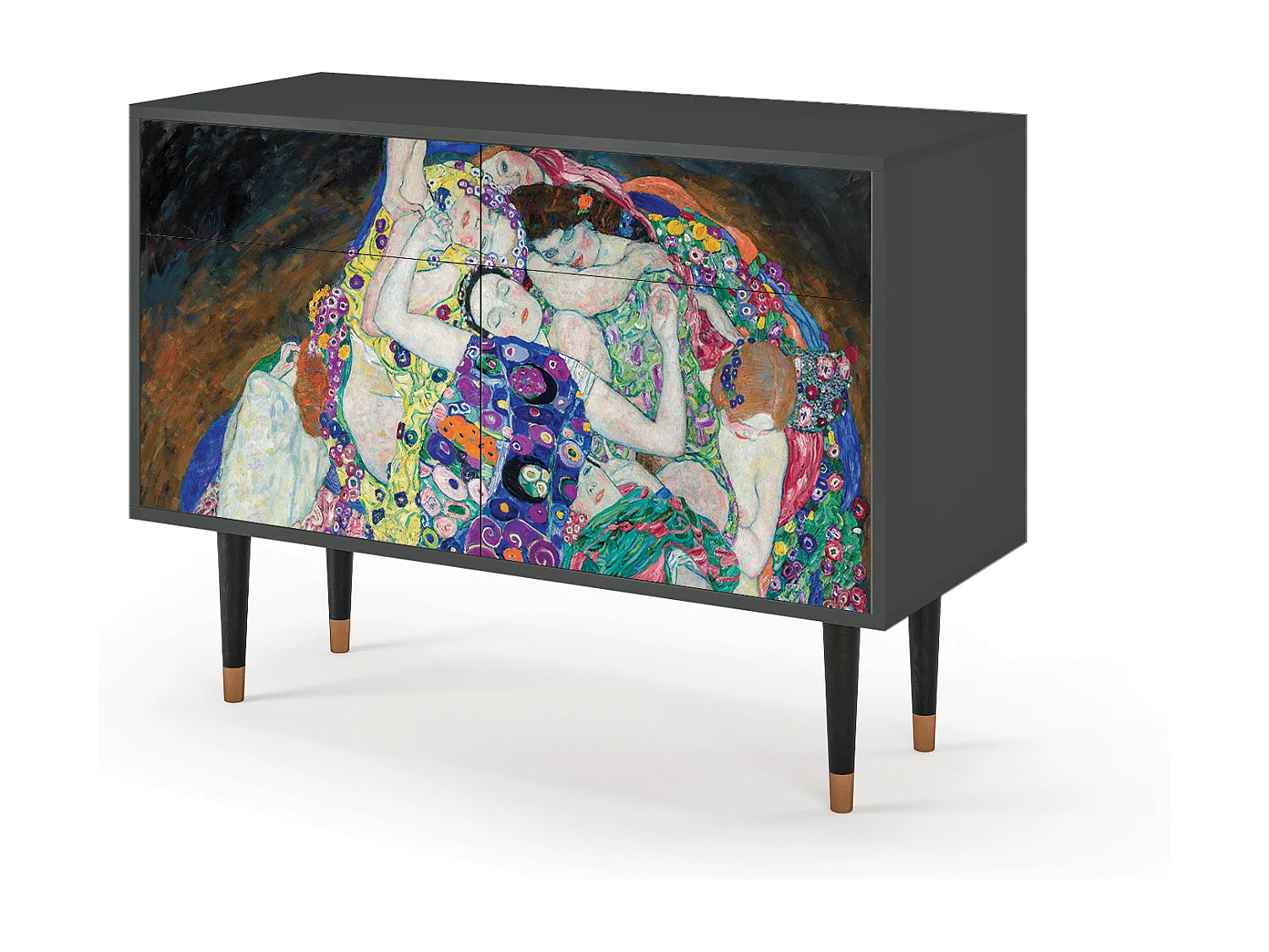 Kredens - 115x85x48 cm - BS4 - The Maiden by Klimt, Antracyt