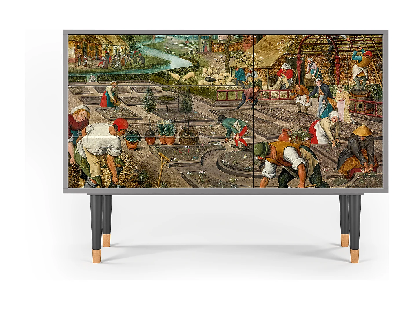 Kredens - 115х84х41 cm - S3 - The Younger - Spring, Szary