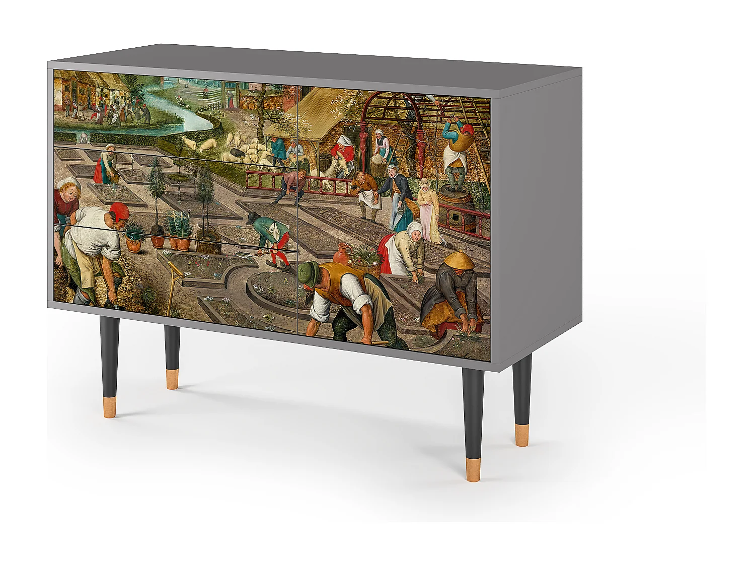 Kredens - 115х84х41 cm - S3 - The Younger - Spring, Szary